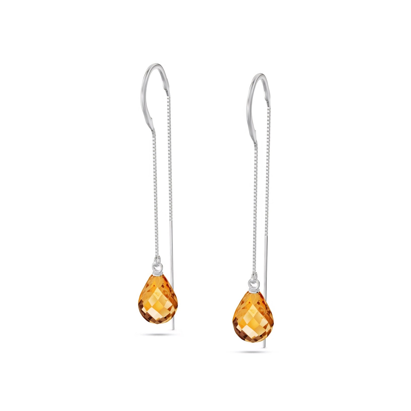 White Gold Earrings White Topaz 10K — Egle