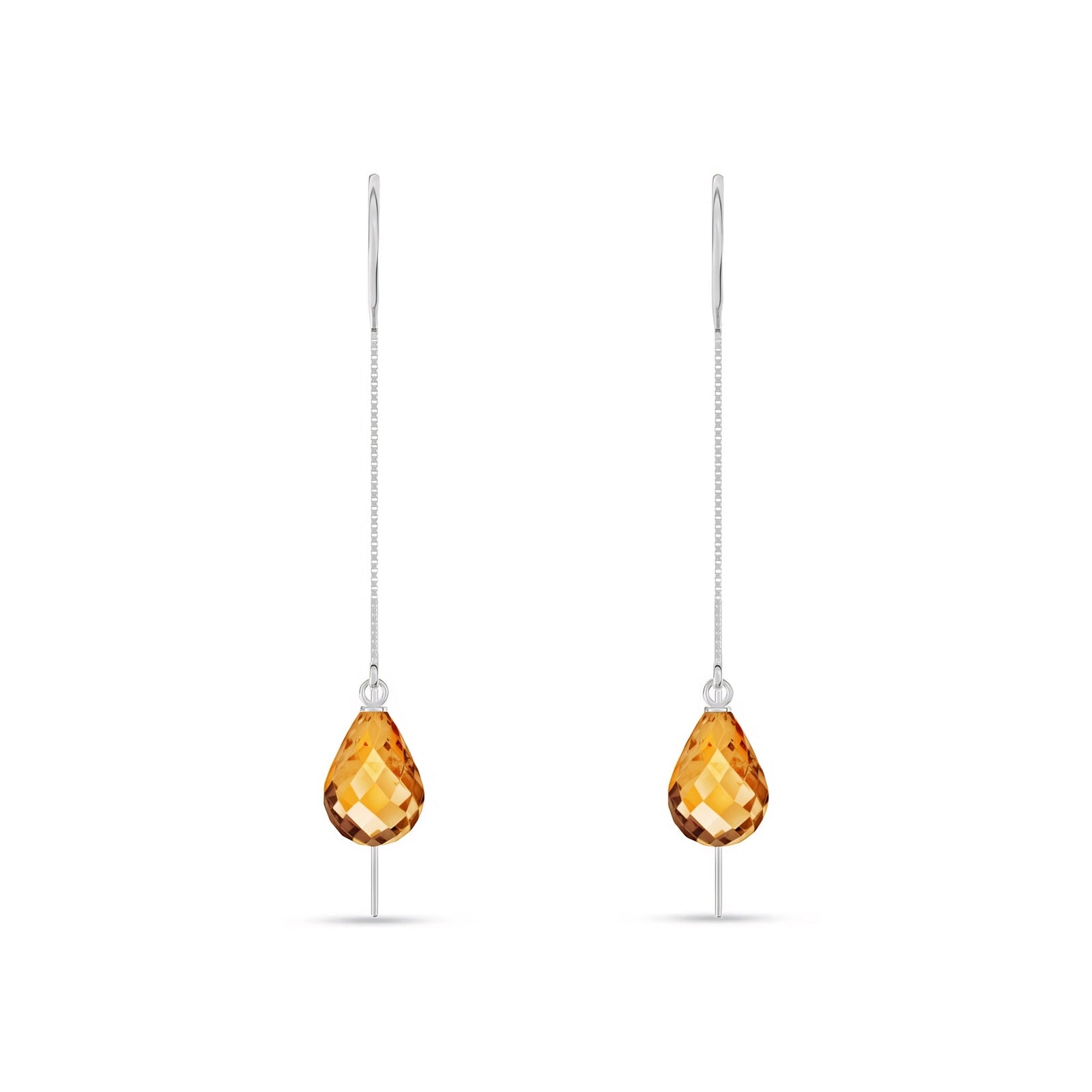 White Gold Earrings White Topaz 10K — Egle
