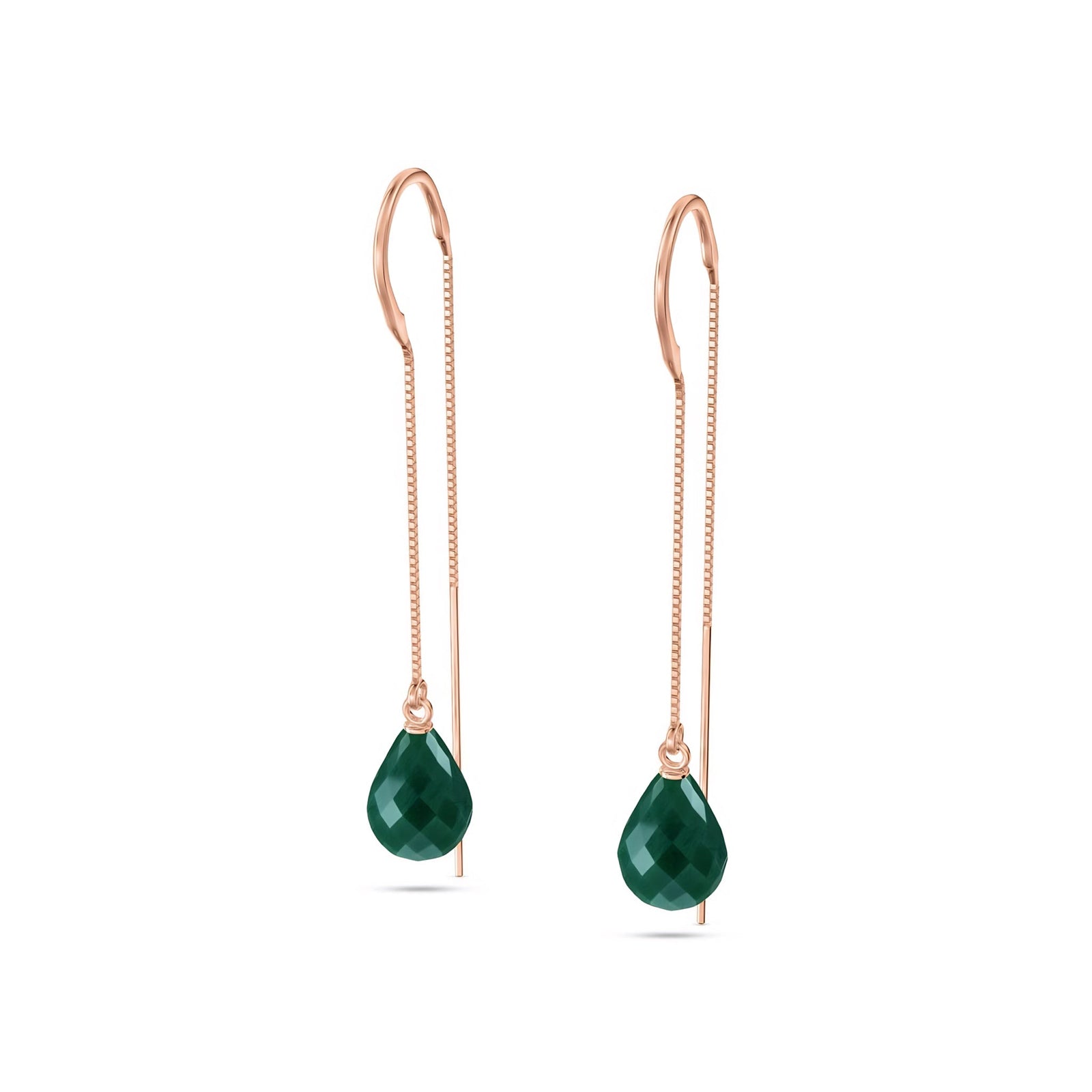 Rose Gold Earrings Amethyst 10K — Egle