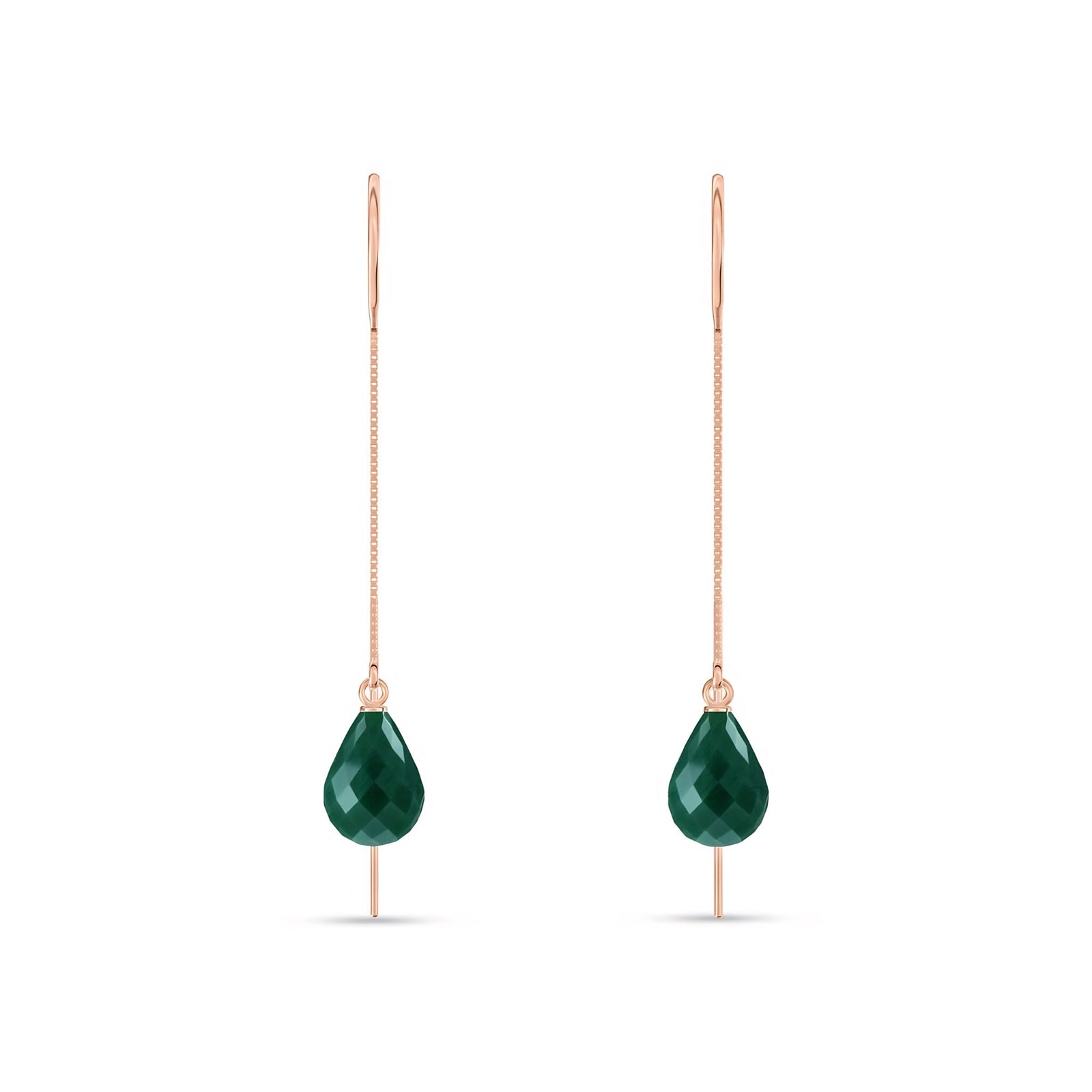 Rose Gold Earrings Amethyst 10K — Egle