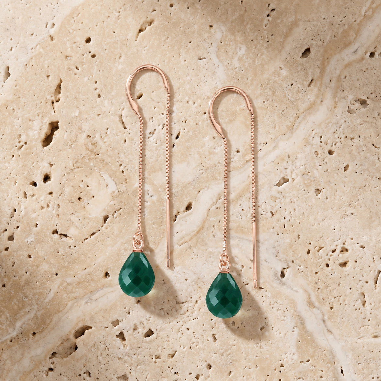 Rose Gold Earrings Amethyst 10K — Egle