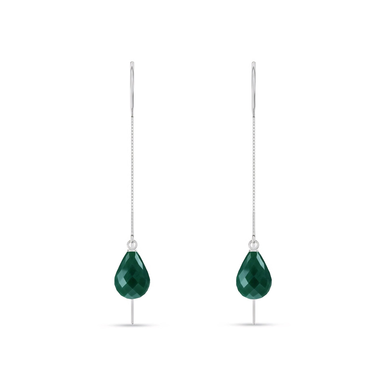 White Gold Earrings Amethyst 10K — Egle
