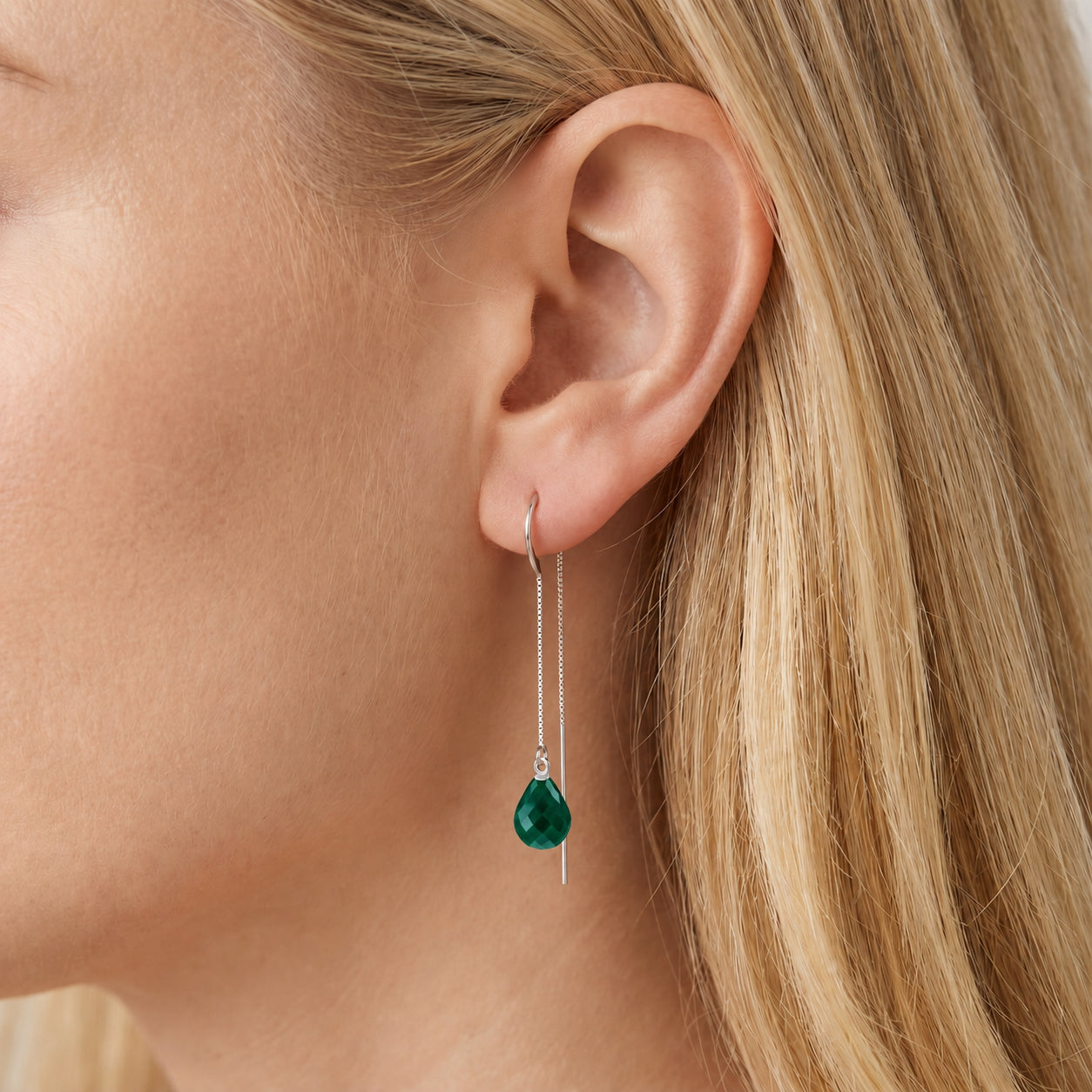 White Gold Earrings Amethyst 10K — Egle