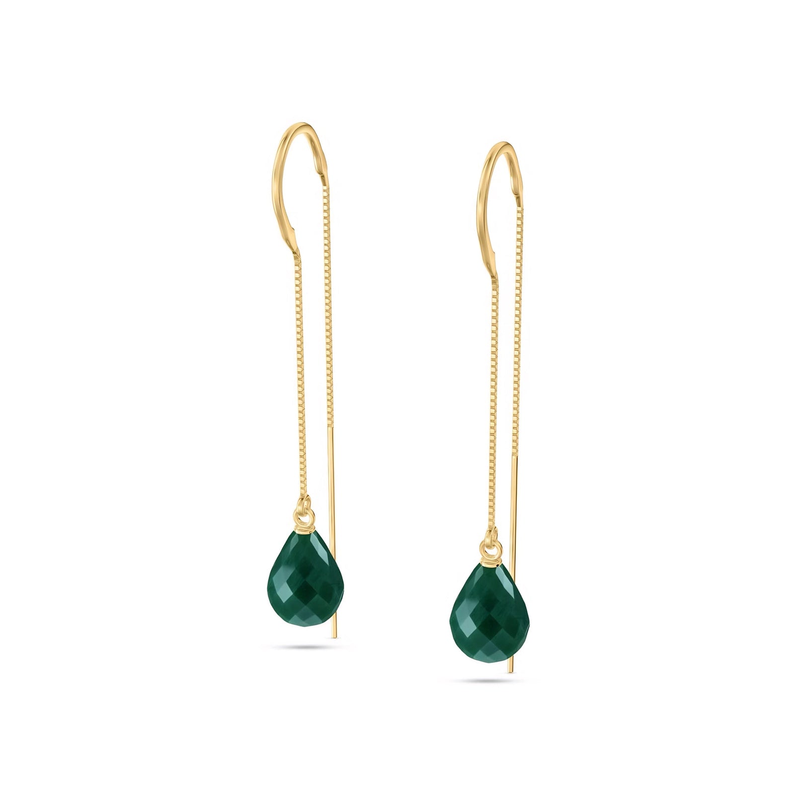 Yellow Gold Earrings Amethyst 10K — Egle