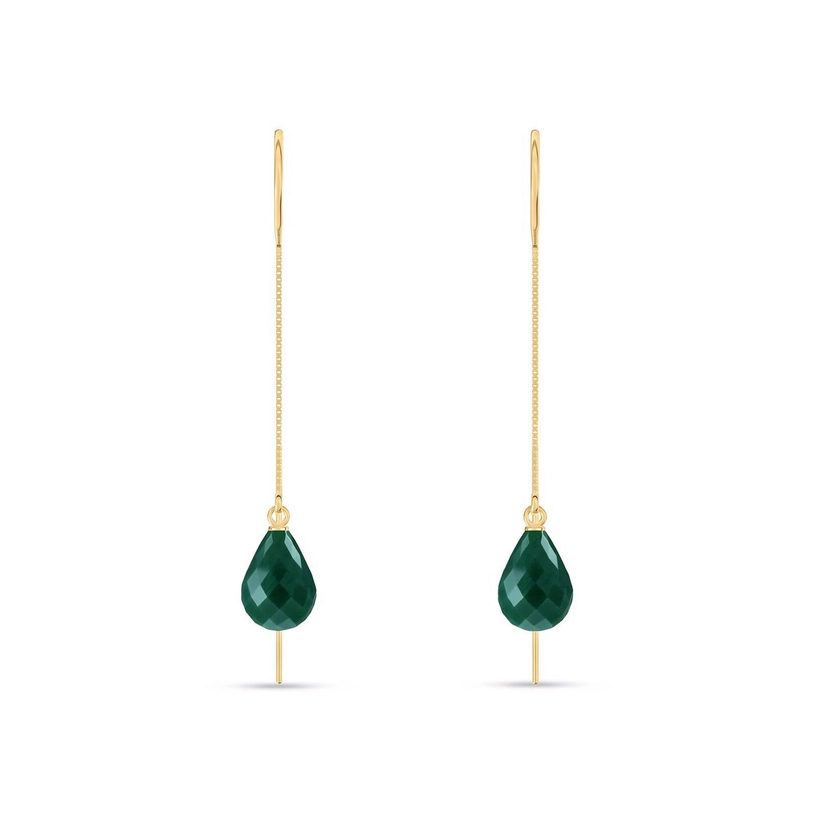 Yellow Gold Earrings Amethyst 10K — Egle