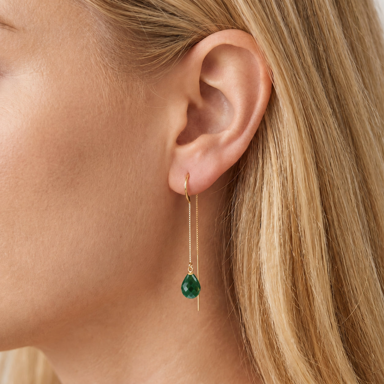 Yellow Gold Earrings Amethyst 10K — Egle