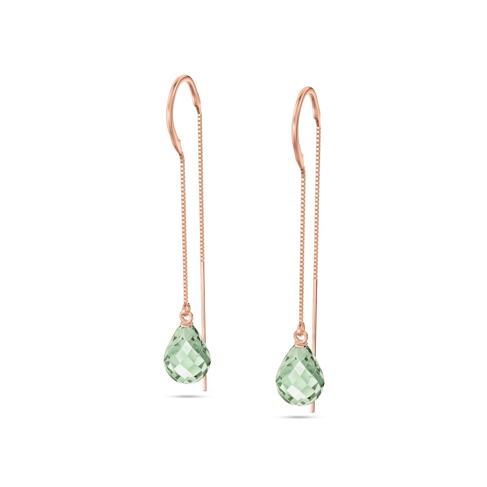 Rose Gold Earrings Citrine 10K — Egle