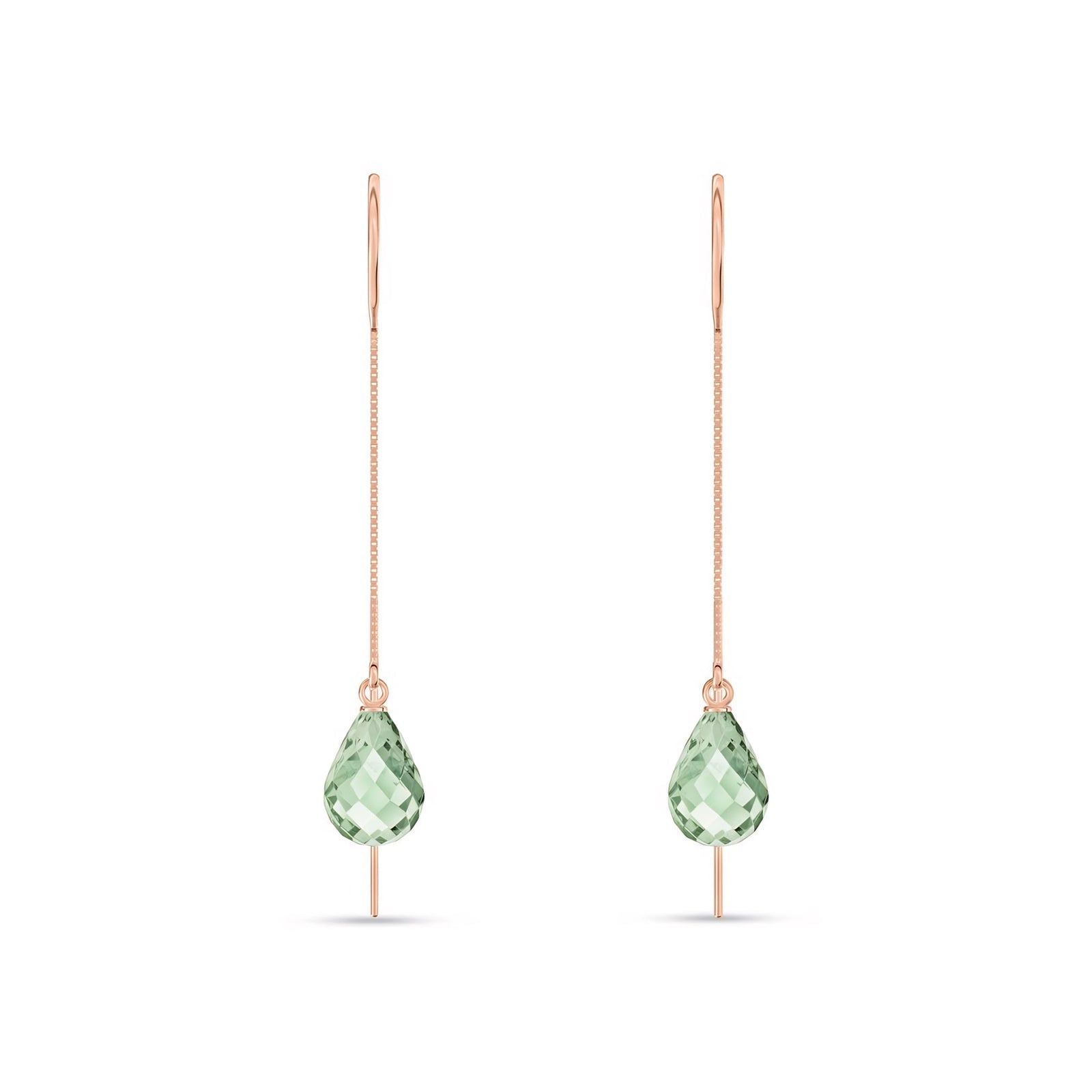 Rose Gold Earrings Citrine 10K — Egle
