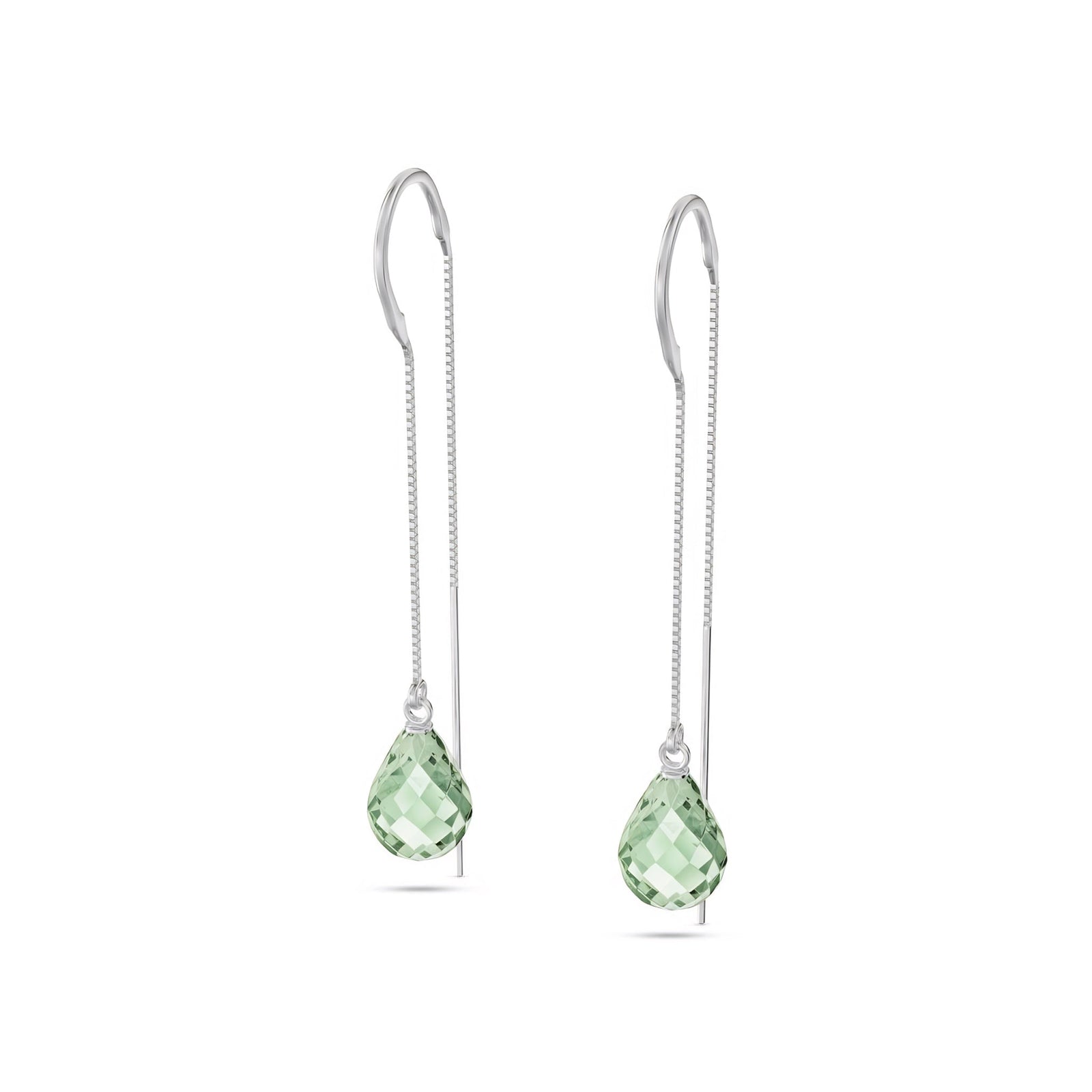 White Gold Earrings Citrine 10K — Egle