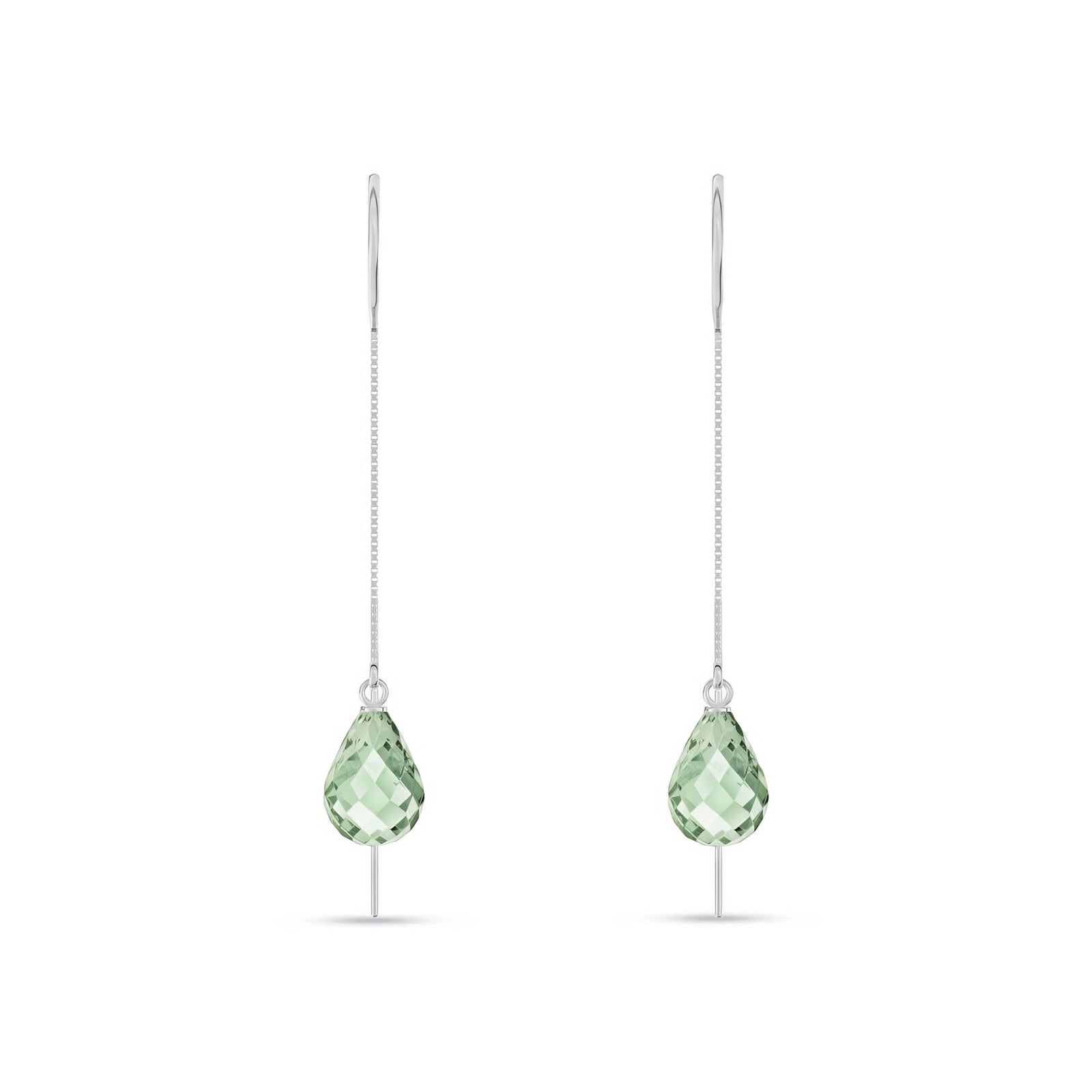 White Gold Earrings Citrine 10K — Egle