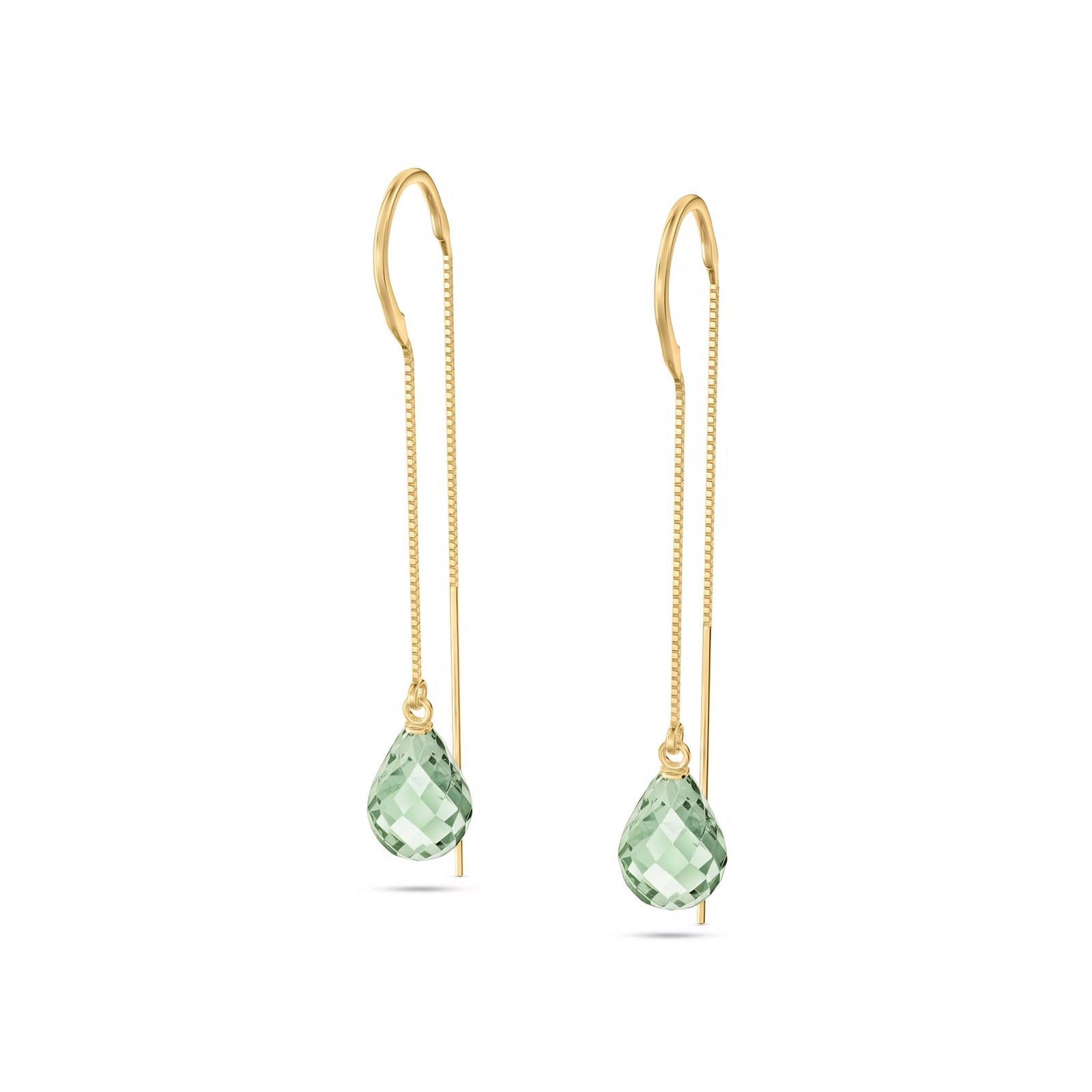 Yellow Gold Earrings Citrine 10K — Egle