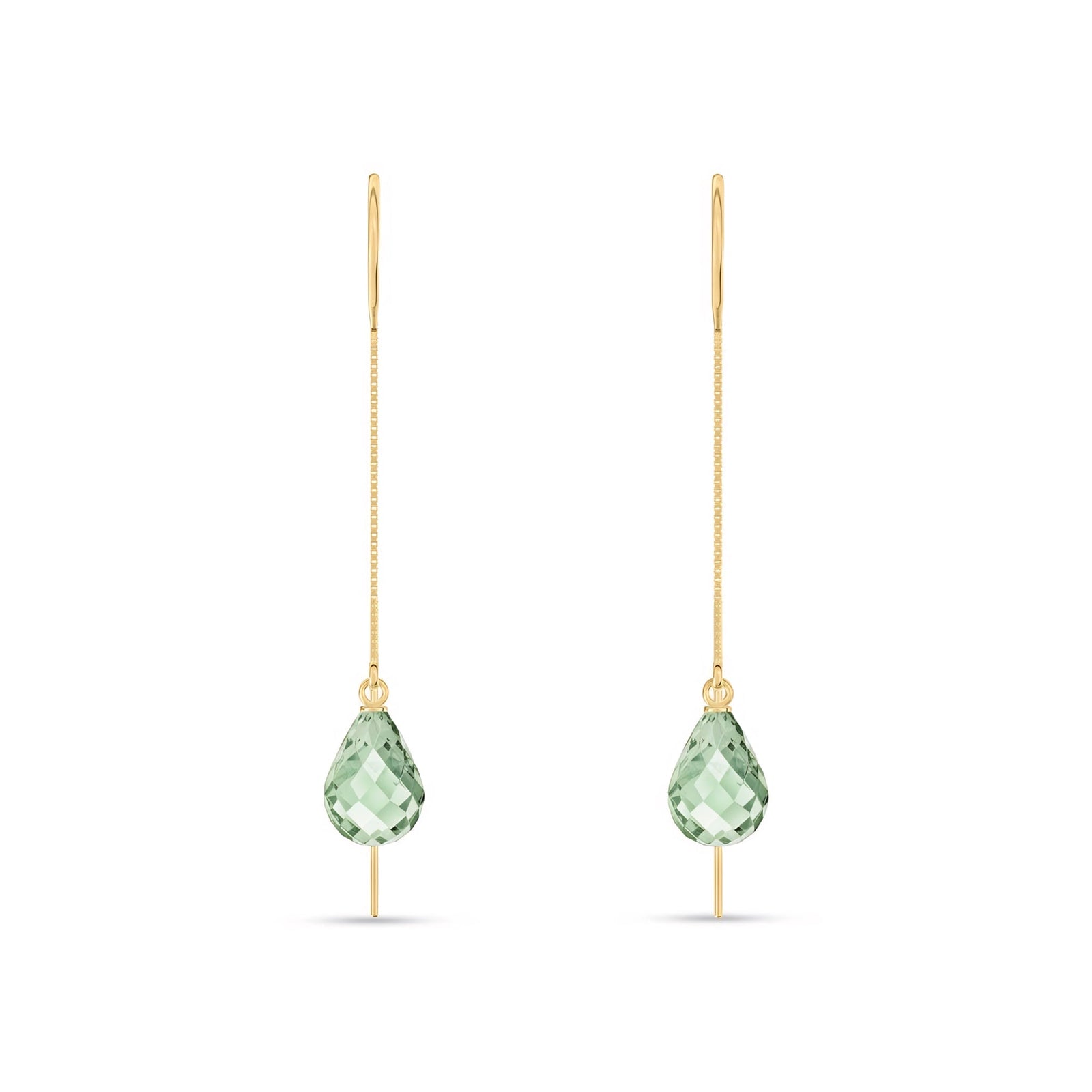 Yellow Gold Earrings Citrine 10K — Egle