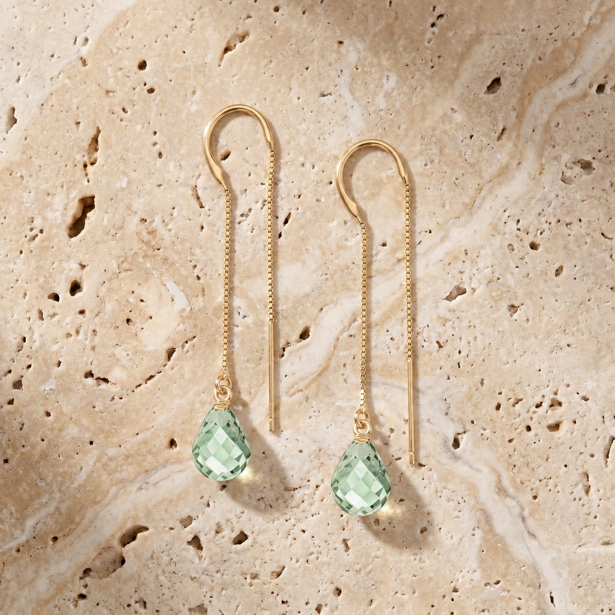 Yellow Gold Earrings Citrine 10K — Egle