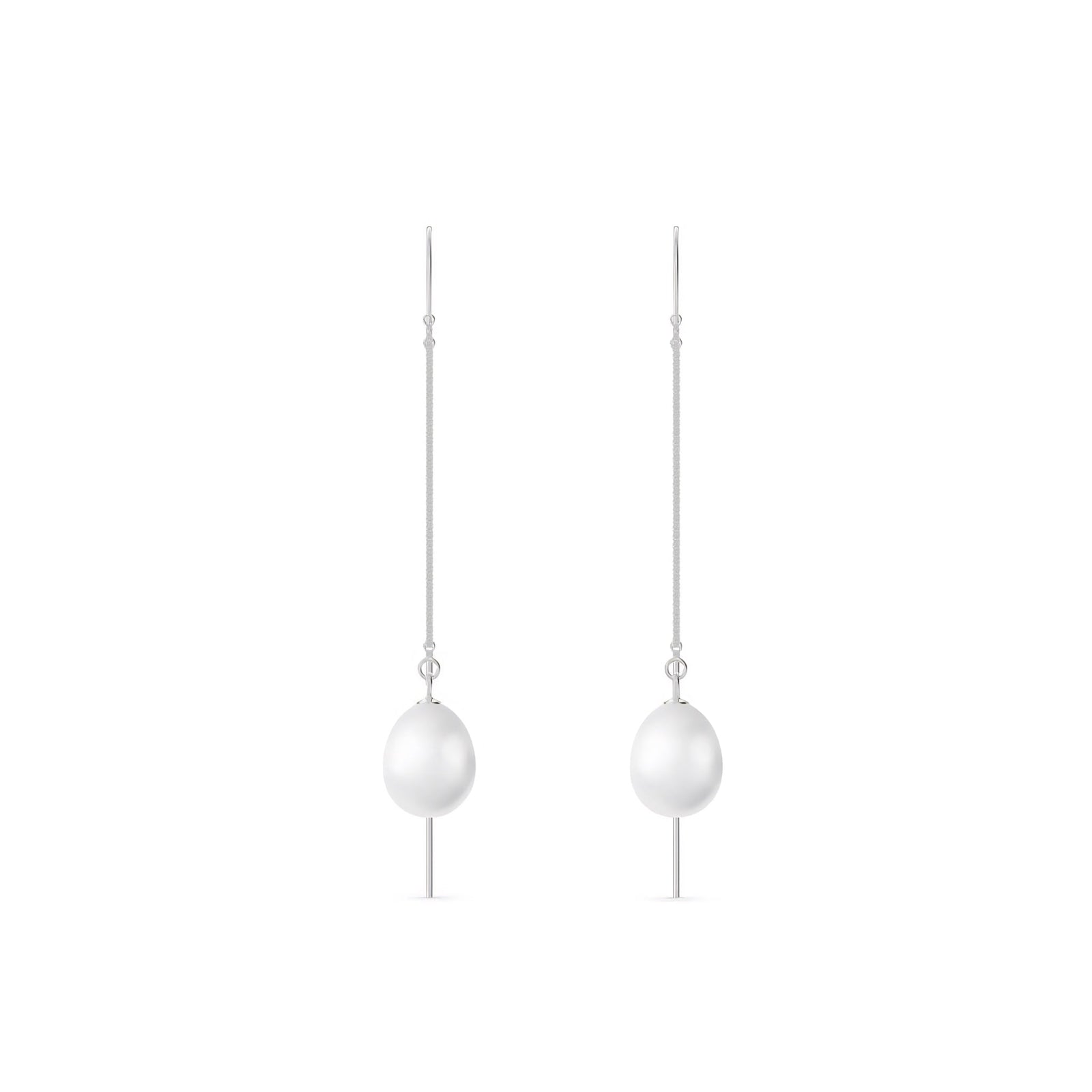White Gold Earrings Green Amethyst 10K — Egle