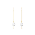 Yellow Gold Earrings Green Amethyst 10K — Egle
