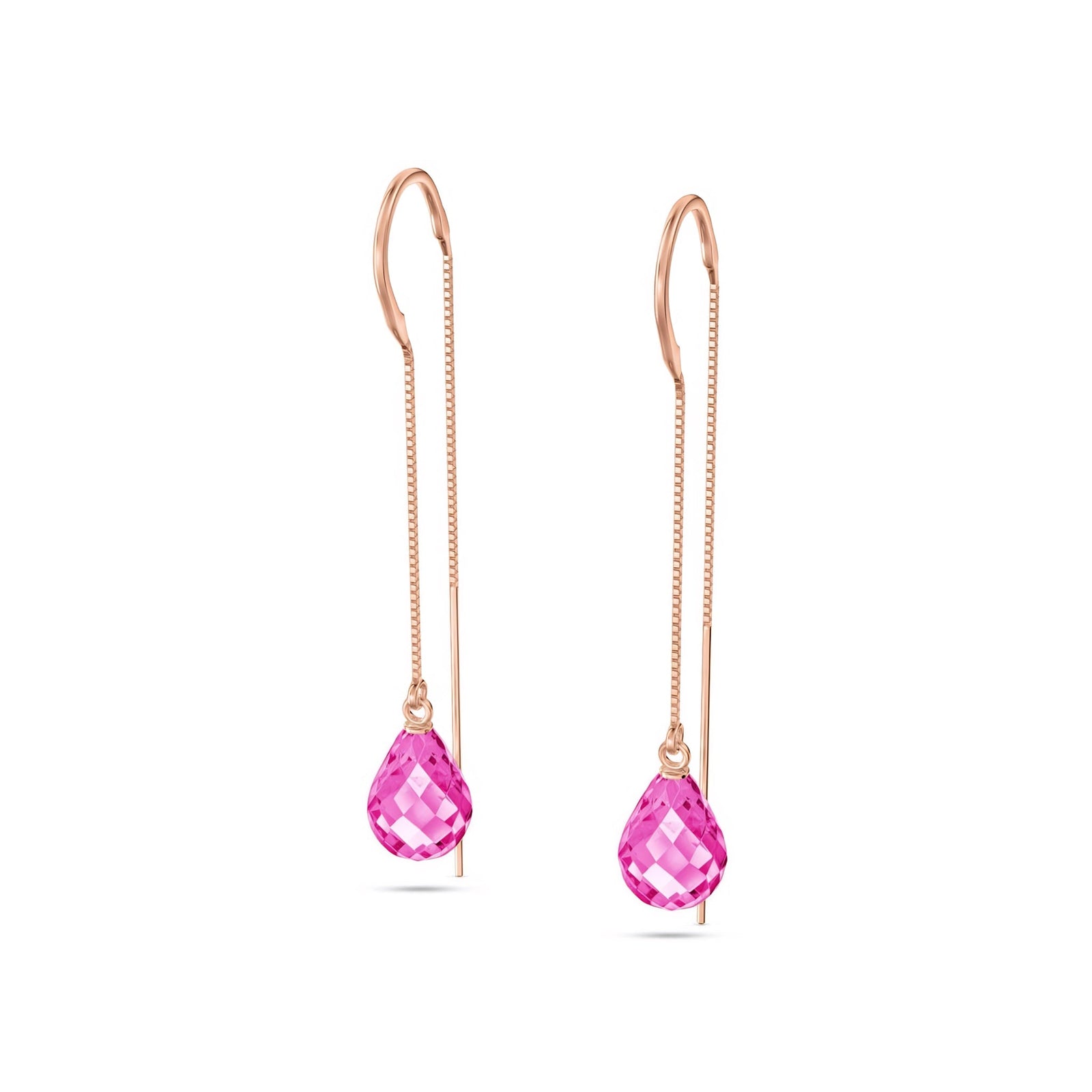 Rose Gold Earrings Emerald 10K — Egle