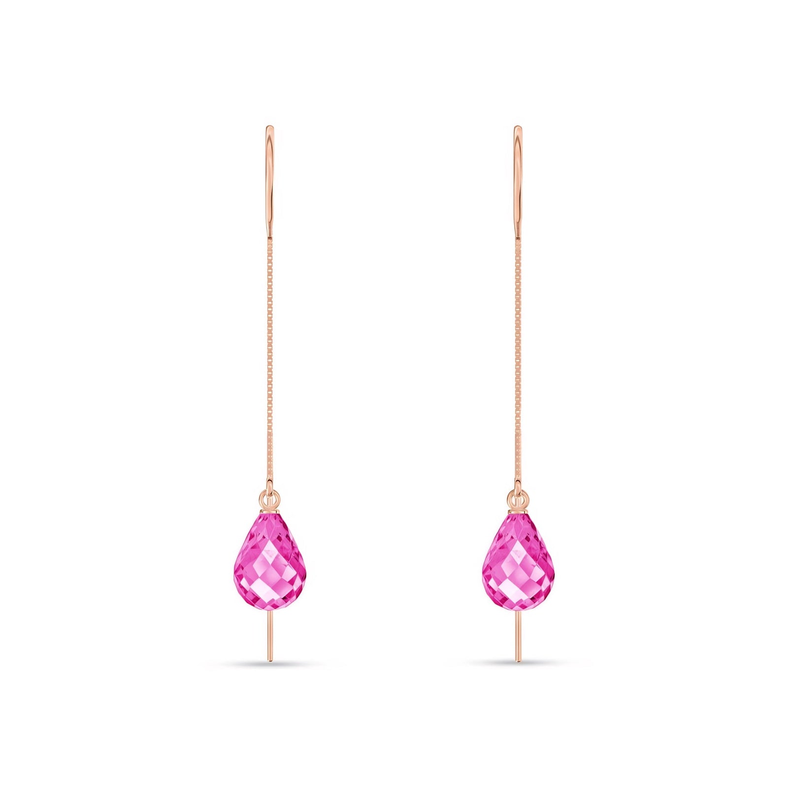 Rose Gold Earrings Emerald 10K — Egle