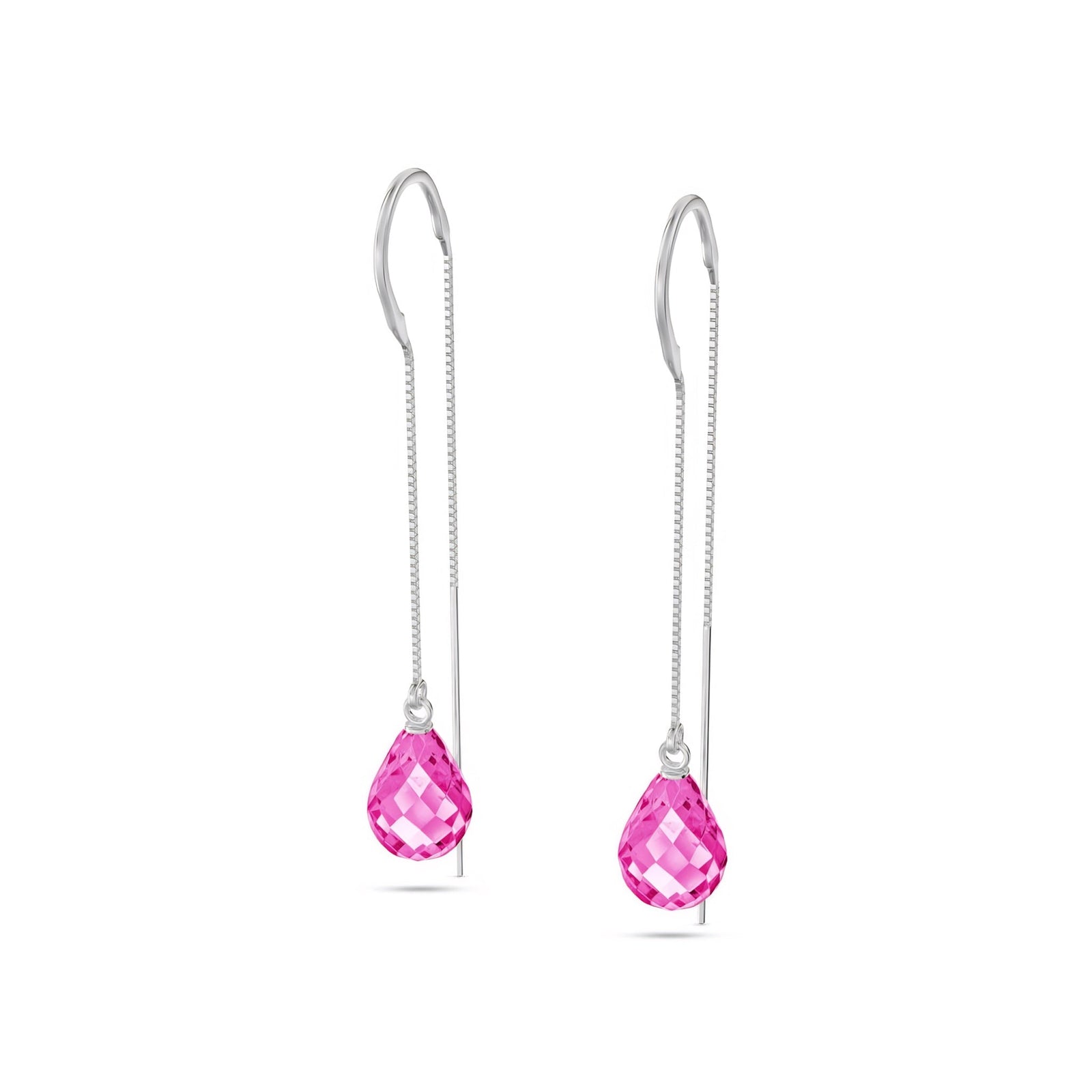 White Gold Earrings Emerald 10K — Egle