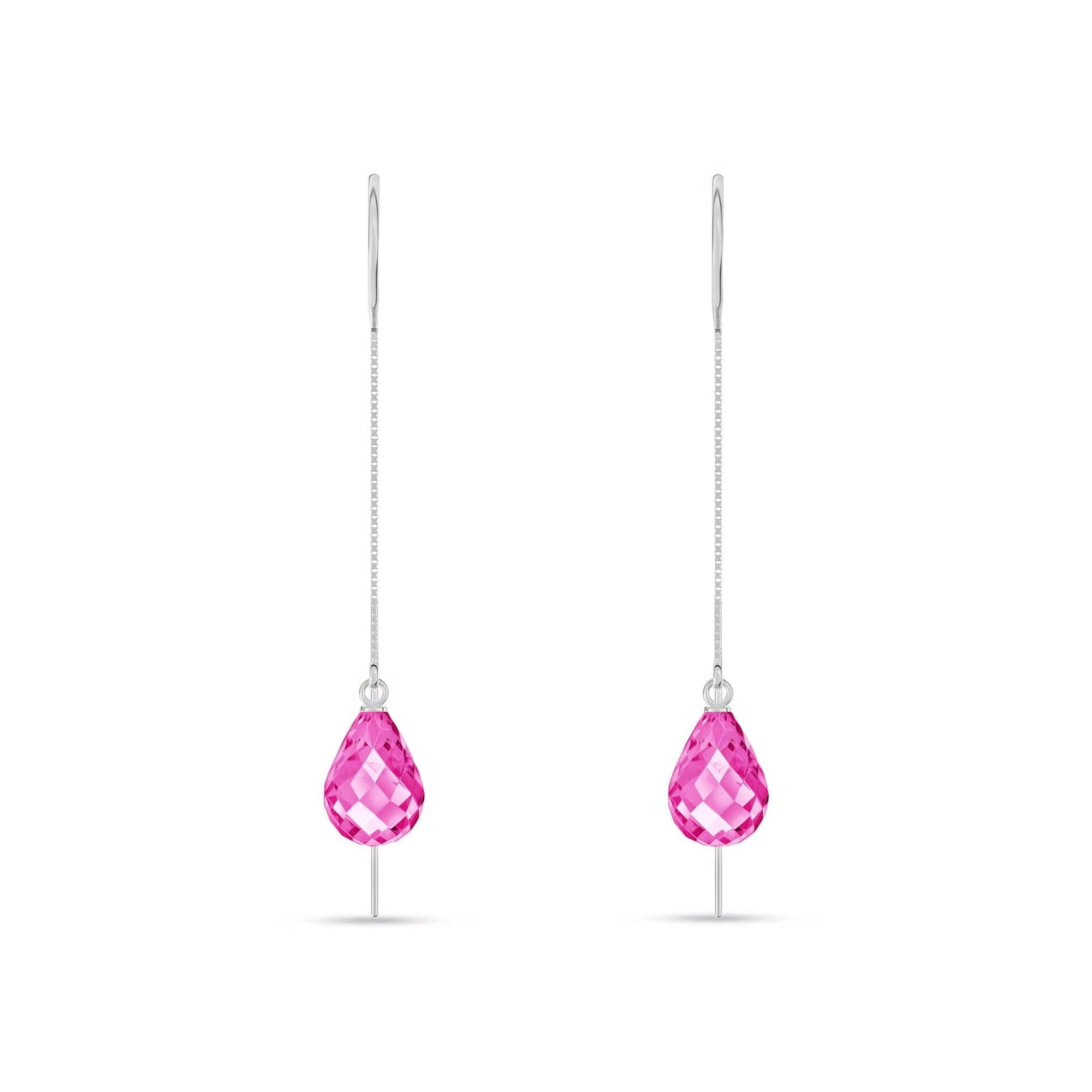 White Gold Earrings Emerald 10K — Egle