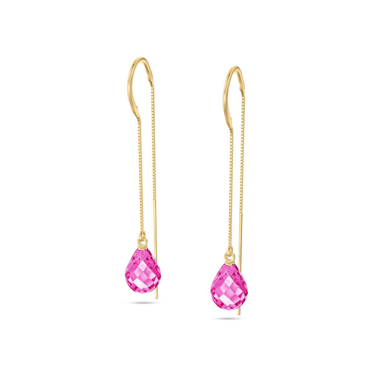 Yellow Gold Earrings Emerald 10K — Egle