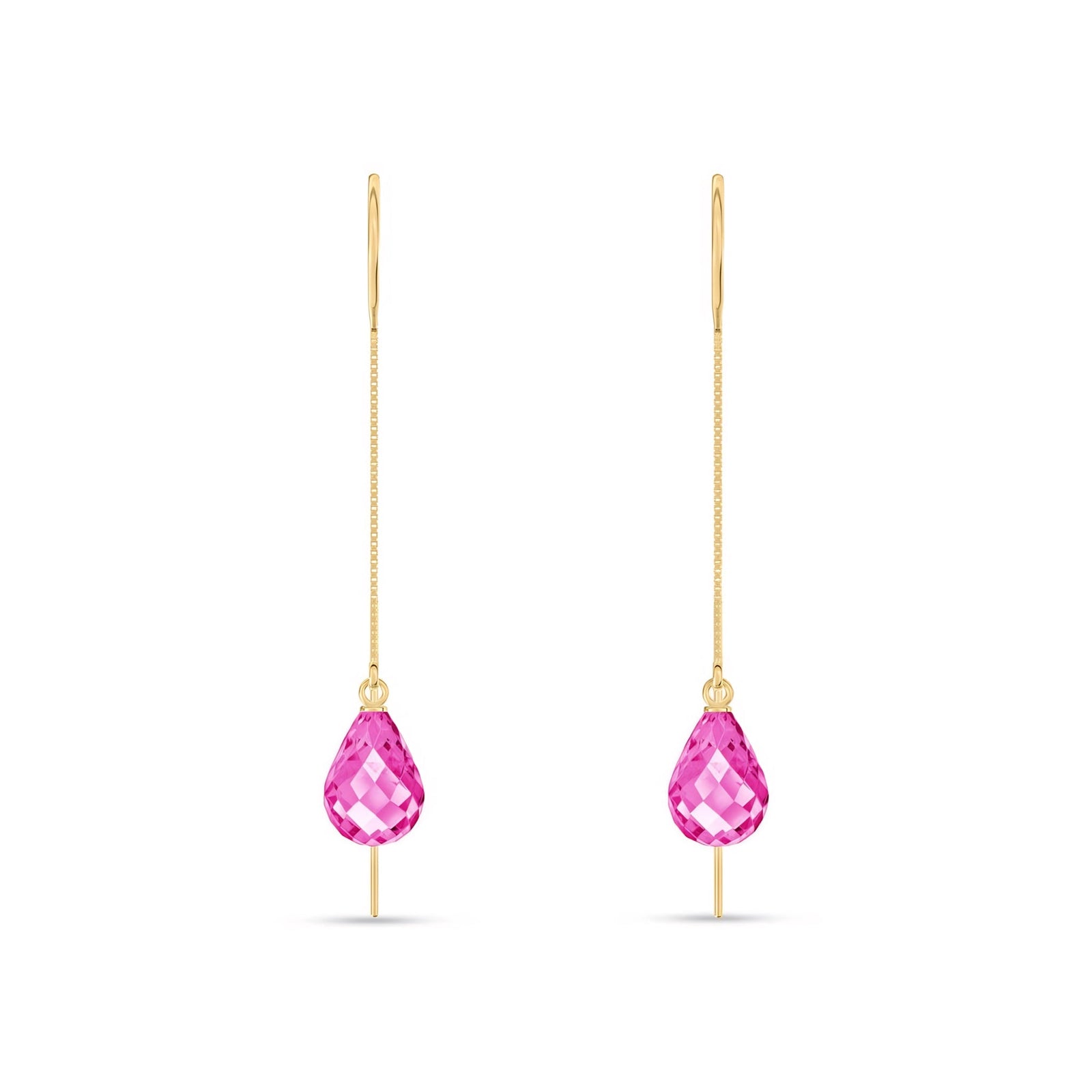 Yellow Gold Earrings Emerald 10K — Egle