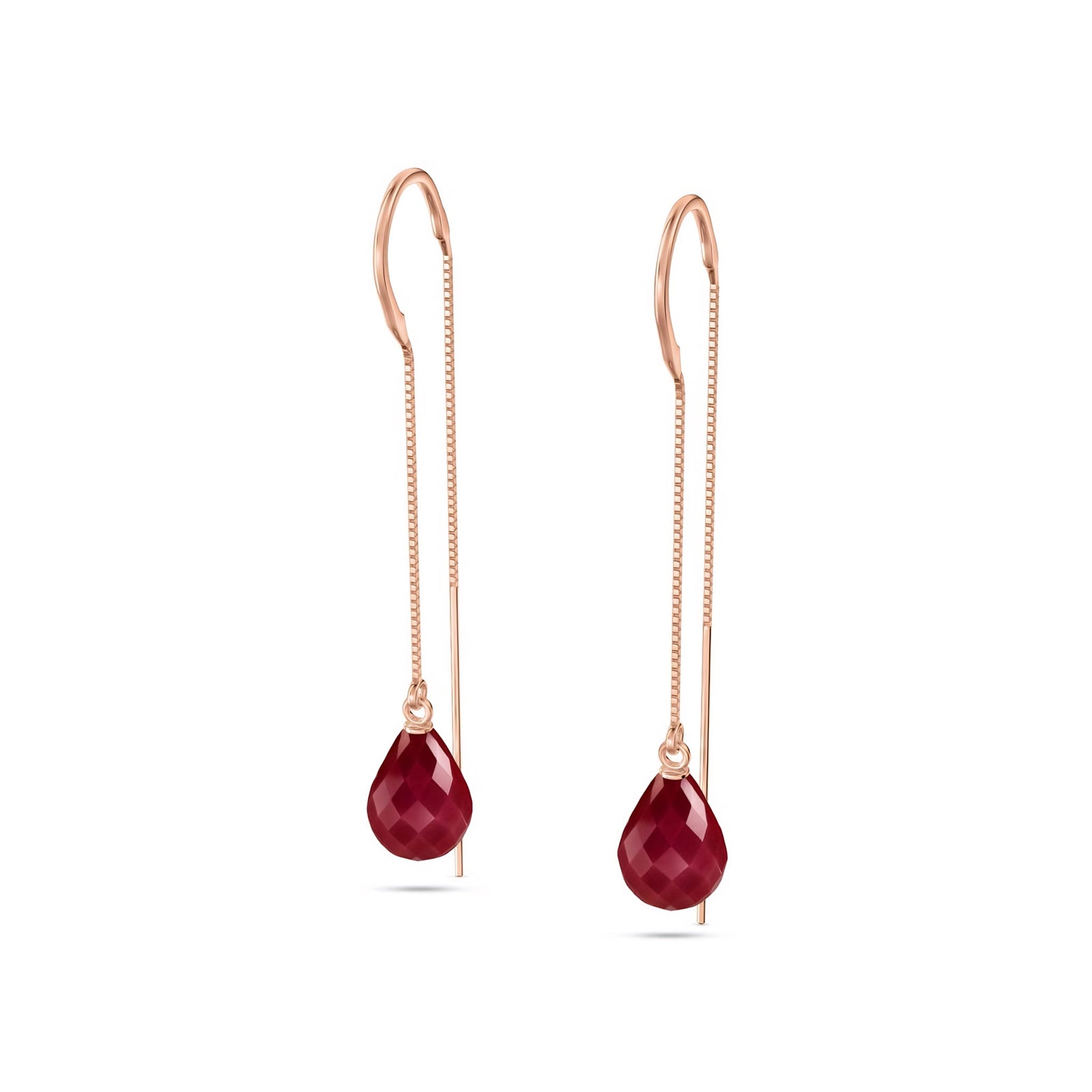 Rose Gold Earrings Sapphire 10K — Egle