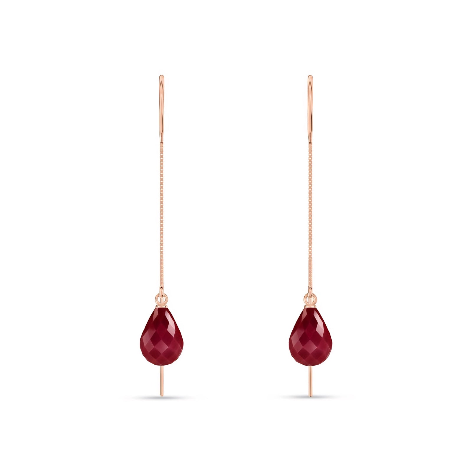 Rose Gold Earrings Sapphire 10K — Egle