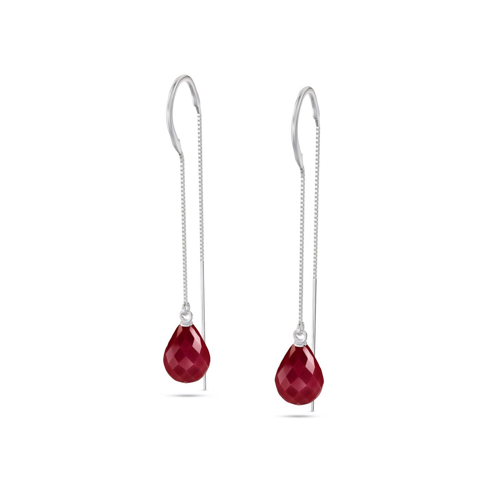 White Gold Earrings Sapphire 10K — Egle