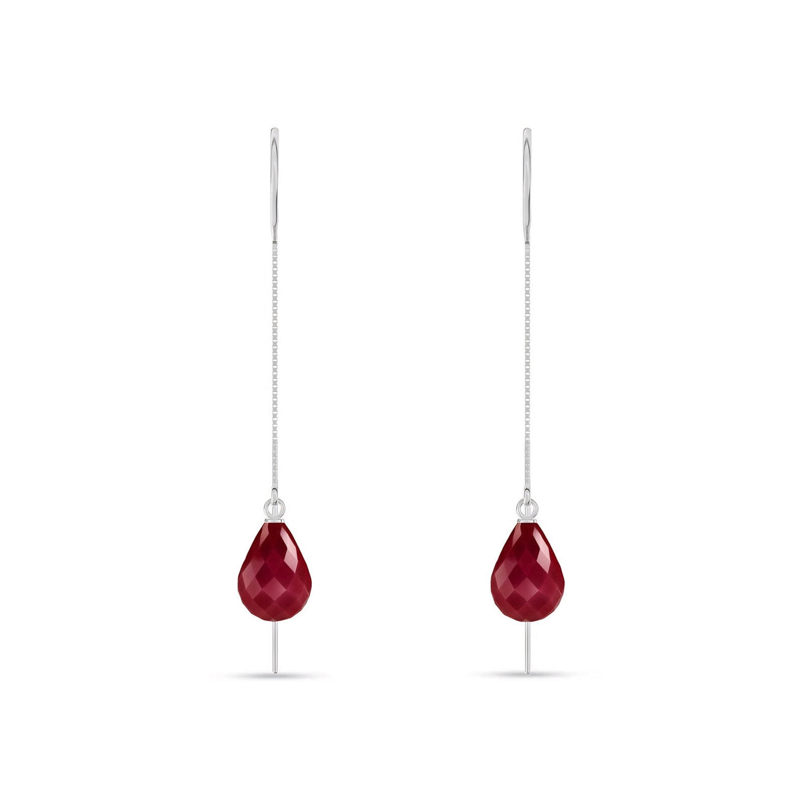 White Gold Earrings Sapphire 10K — Egle