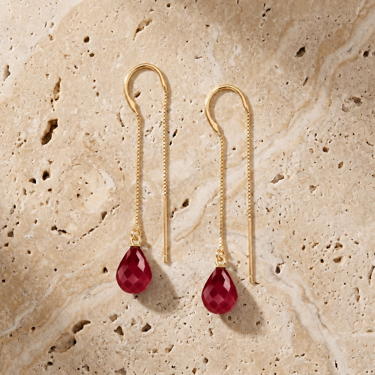 Yellow Gold Earrings Sapphire 10K — Egle