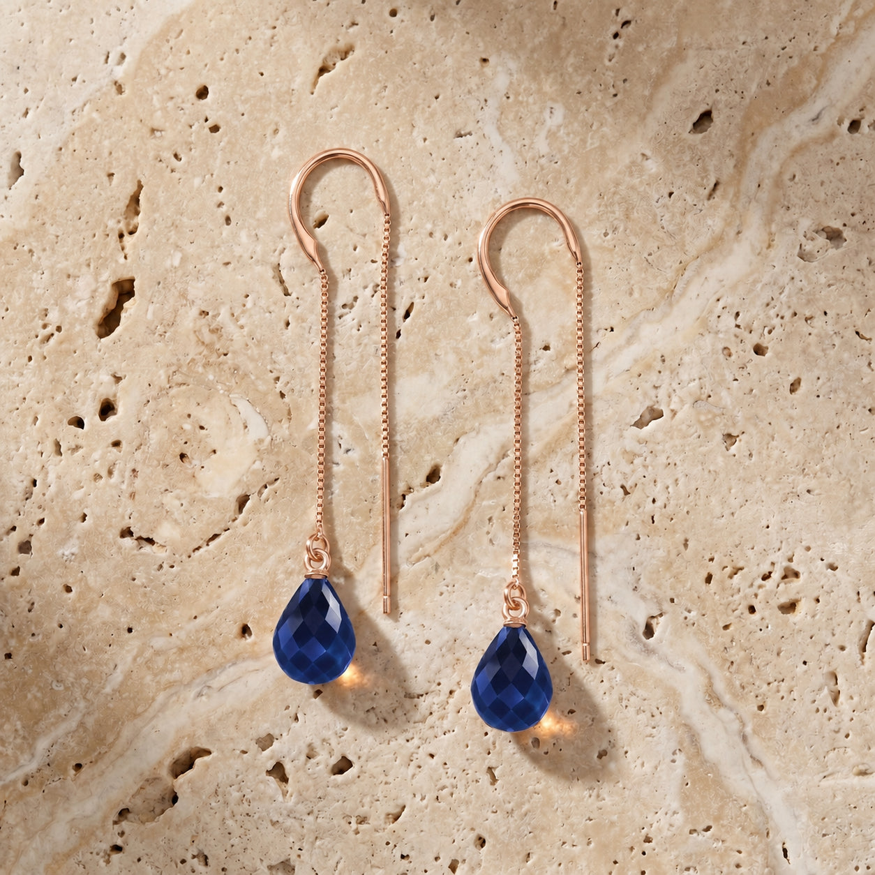 Rose Gold Earrings Ruby 10K — Egle