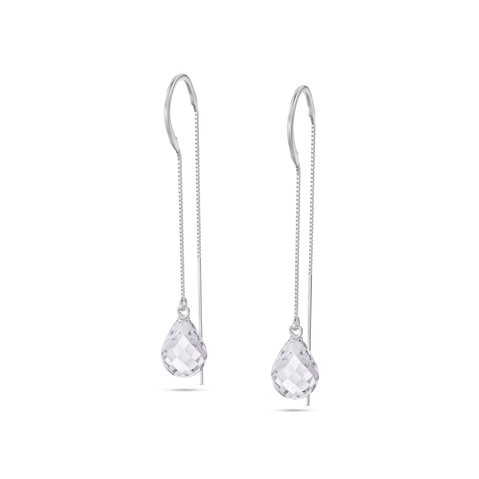 White Gold Earrings Pearl 10K — Egle