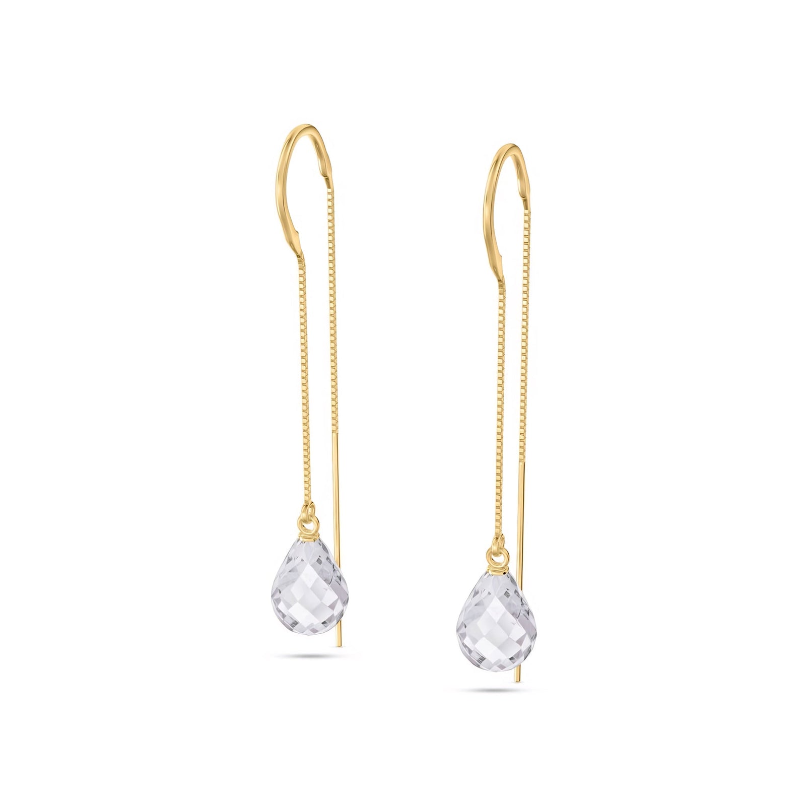 Yellow Gold Earrings Pearl 10K — Egle