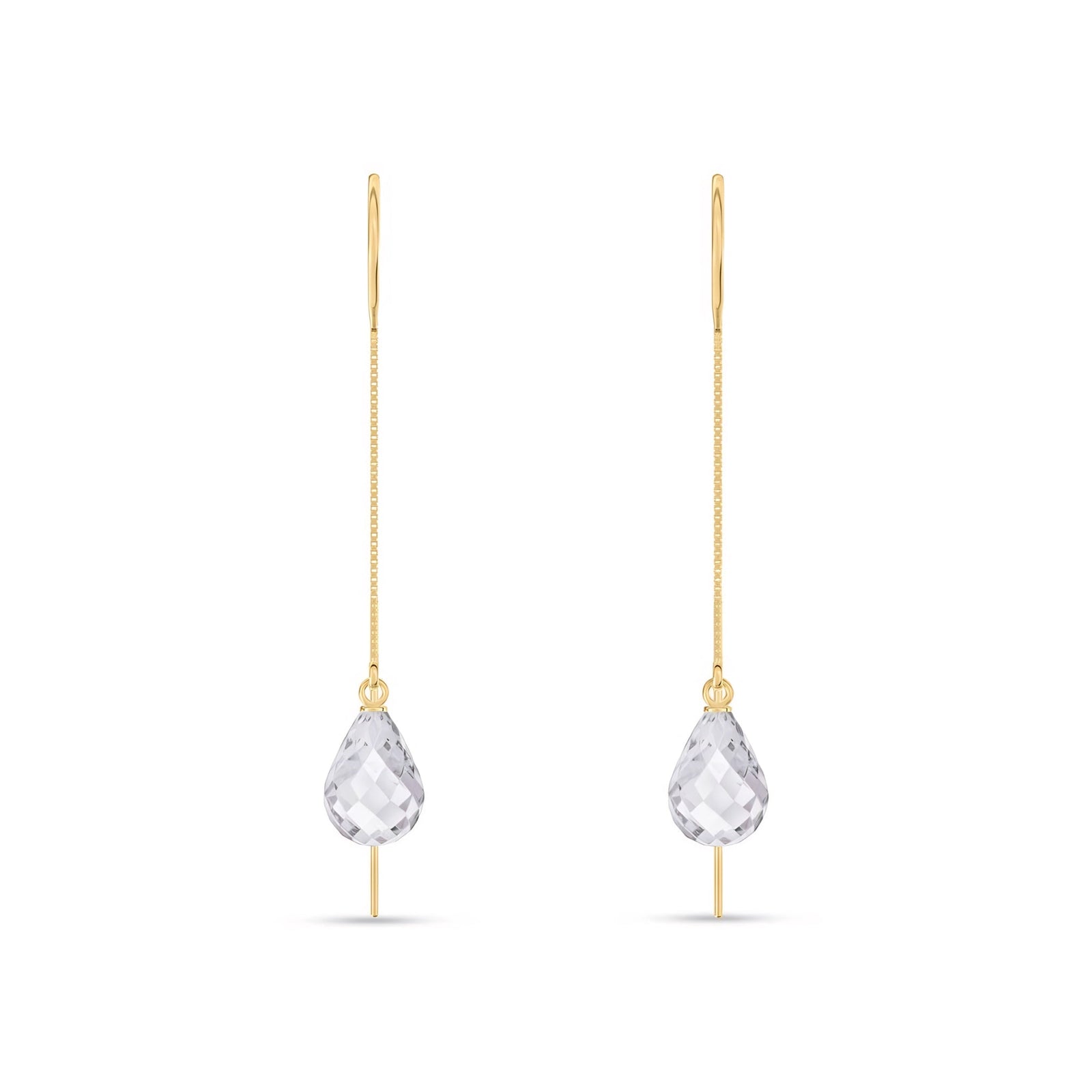 Yellow Gold Earrings Pearl 10K — Egle