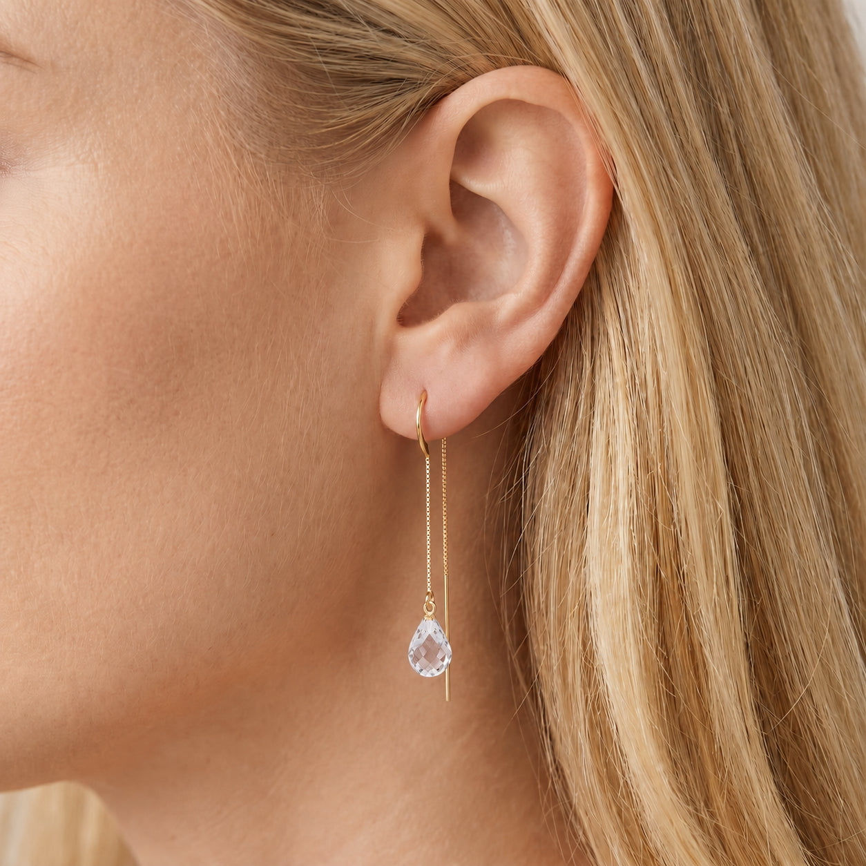 Yellow Gold Earrings Pearl 10K — Egle