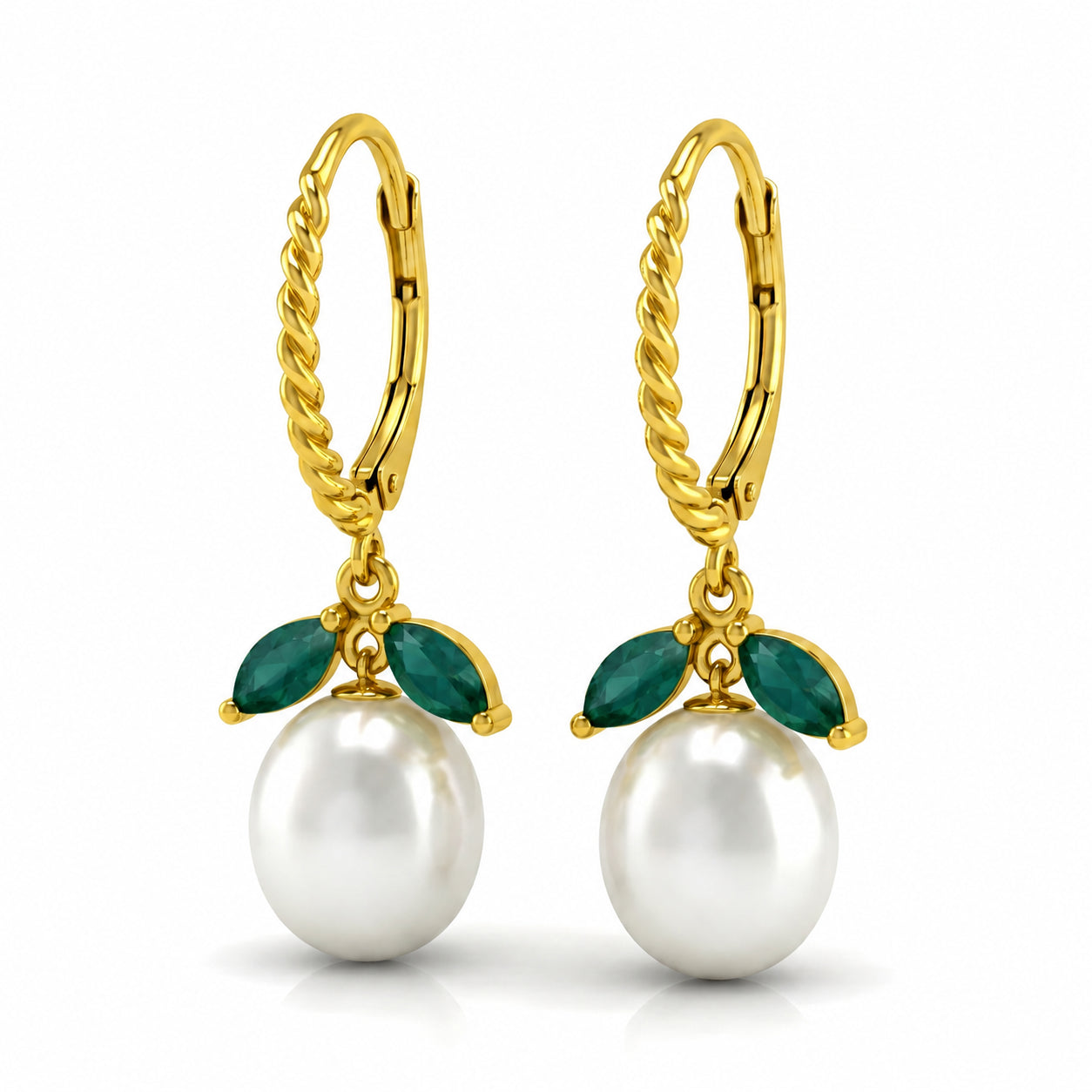 Yellow Gold Leverback Earrings Citrine 10K — Argentina