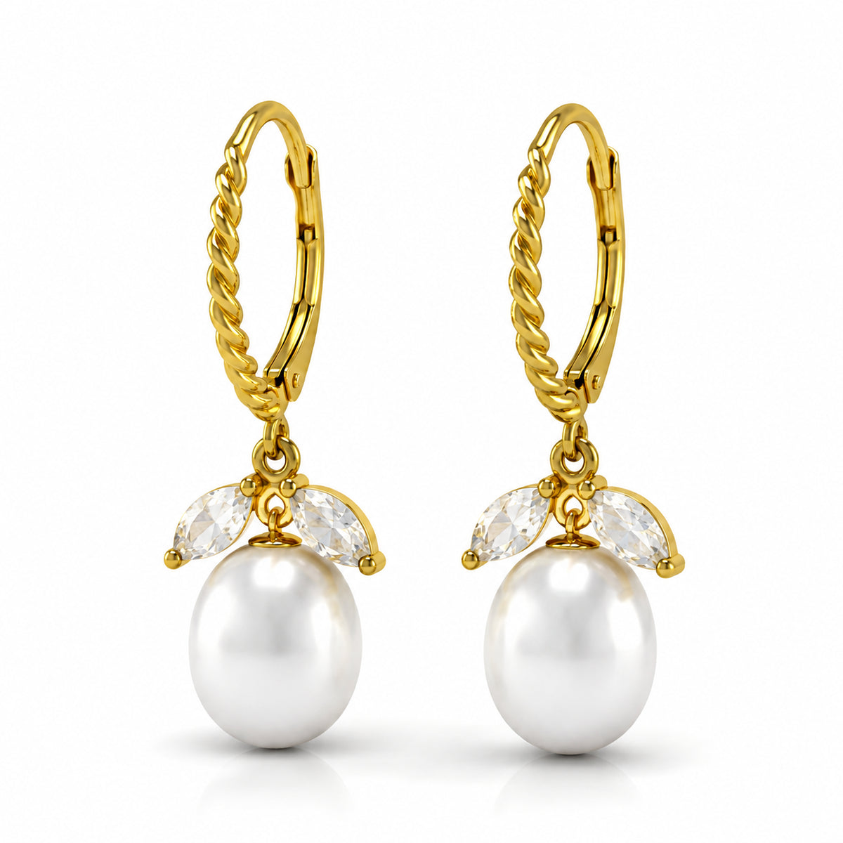 Yellow Gold Leverback Earrings Tanzanite 10K — Argentina