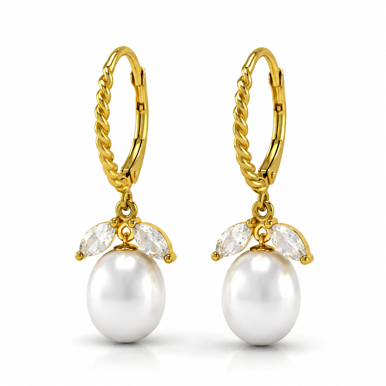 Yellow Gold Leverback Earrings Tanzanite 10K — Argentina
