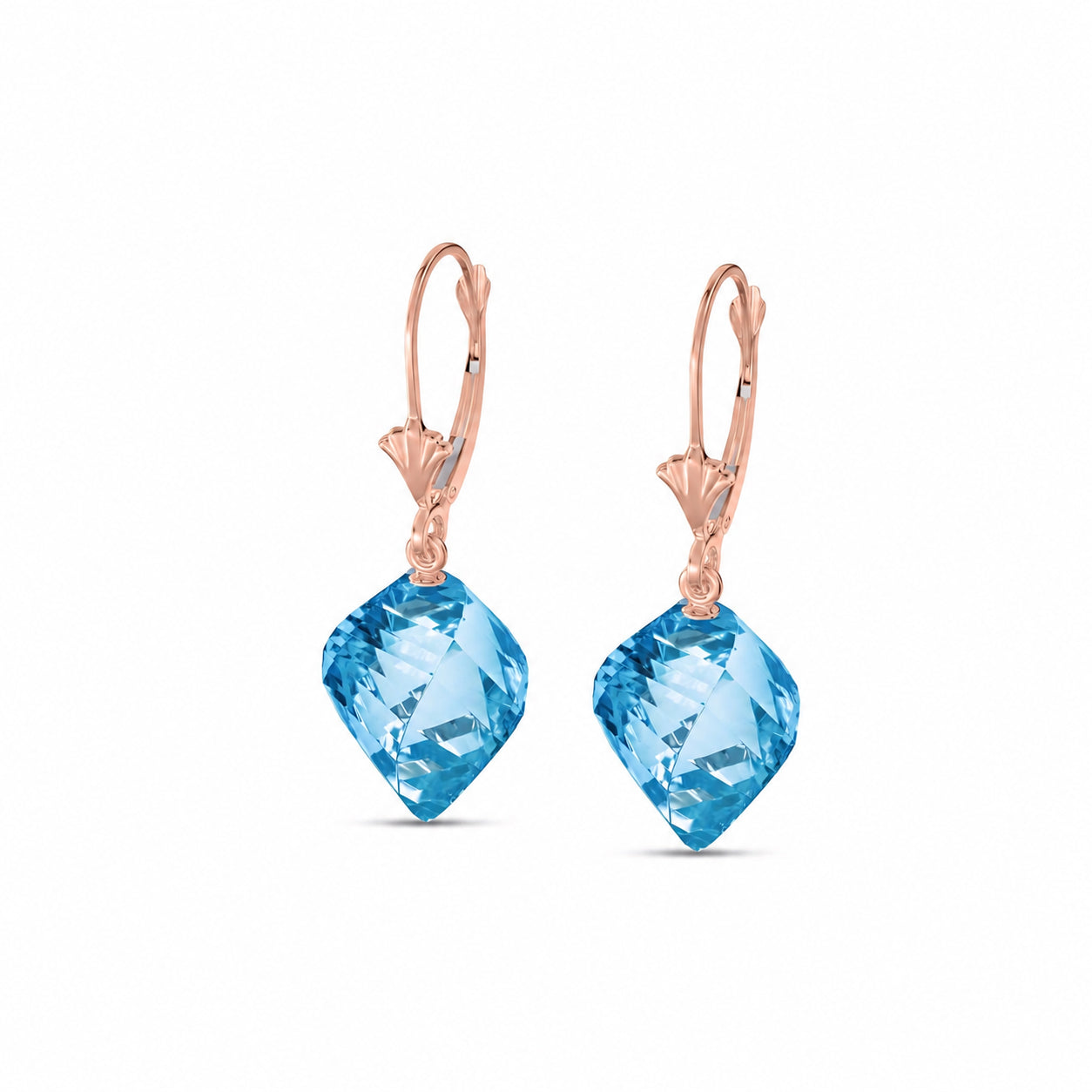 Rose Gold Earrings Spinel 10K — Ermenegilda