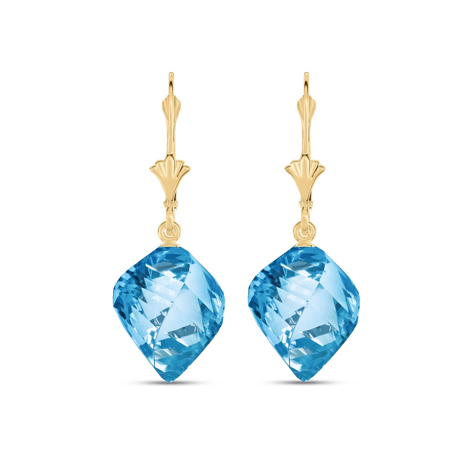 Yellow Gold Earrings Spinel 10K — Ermenegilda