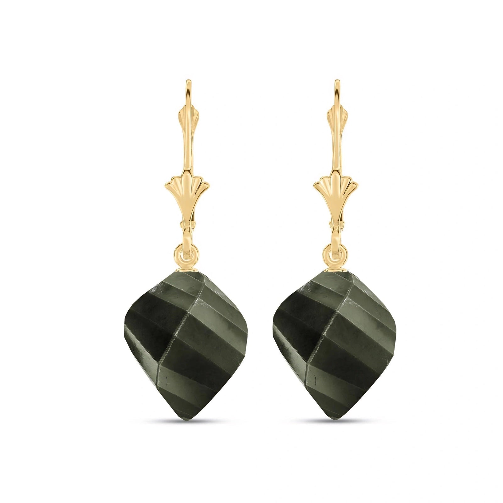Yellow Gold Earrings Spinel 10K — Ermenegilda