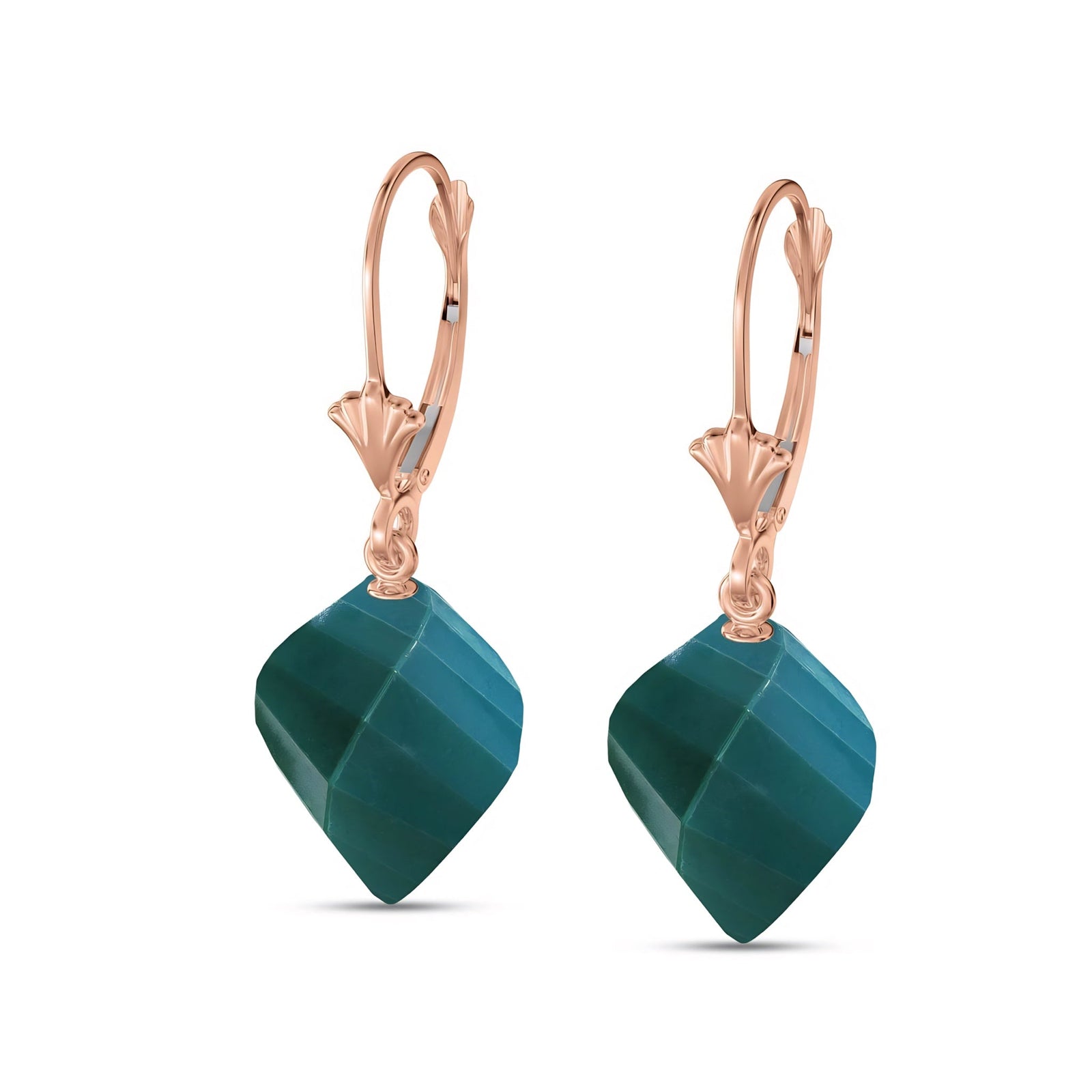 Rose Gold Earrings Citrine 10K — Ermenegilda