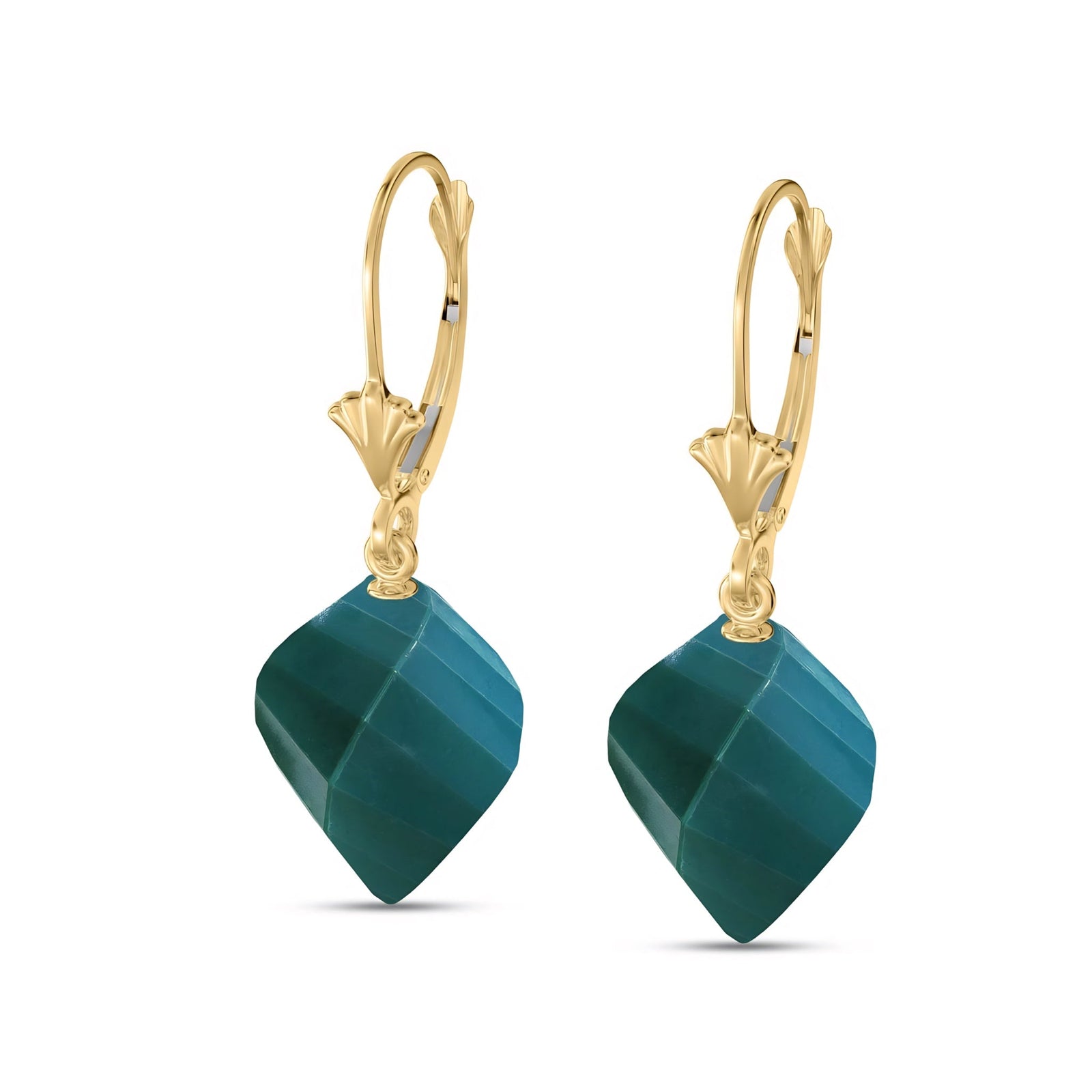 Yellow Gold Earrings Citrine 10K — Ermenegilda