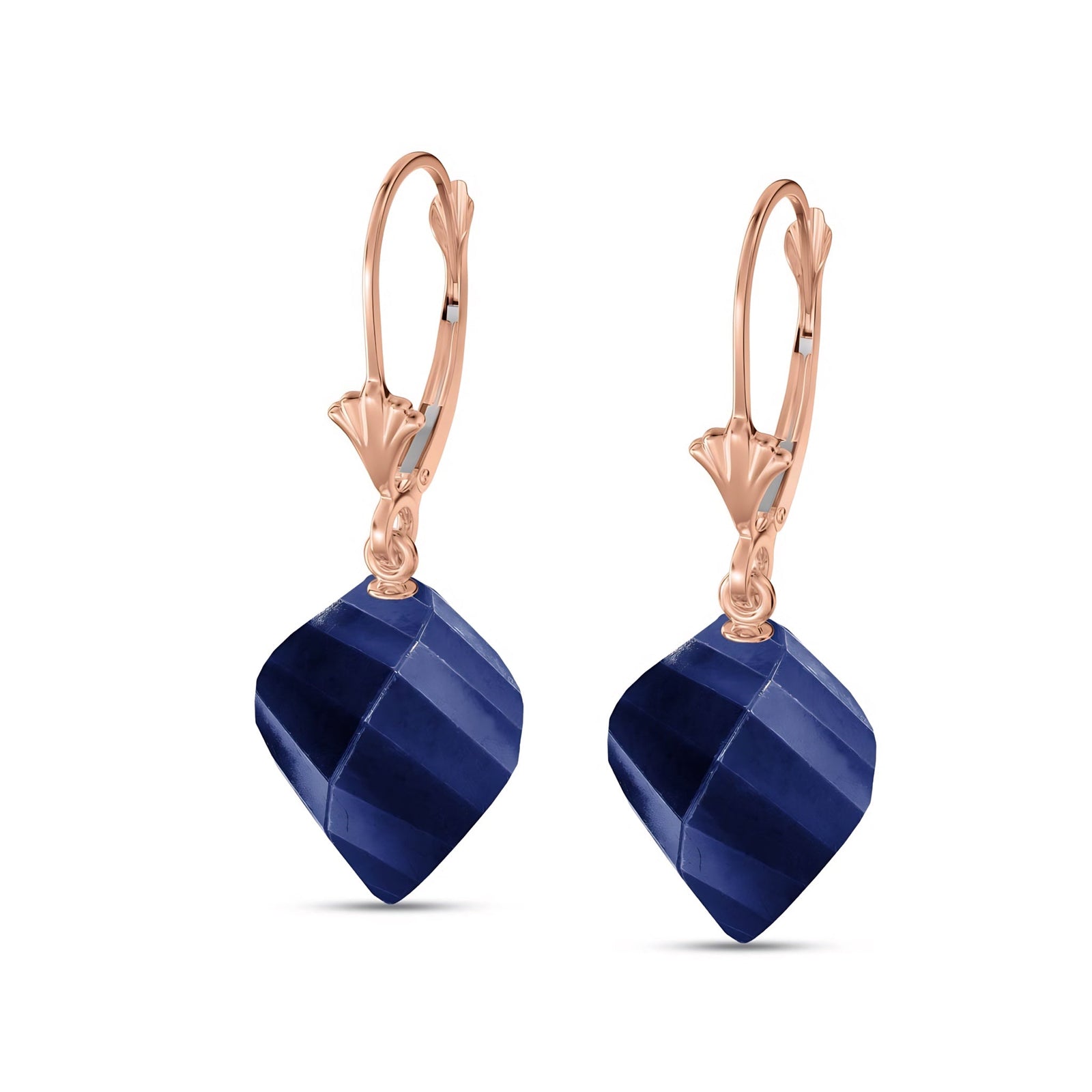Rose Gold Earrings Ruby 10K — Ermenegilda