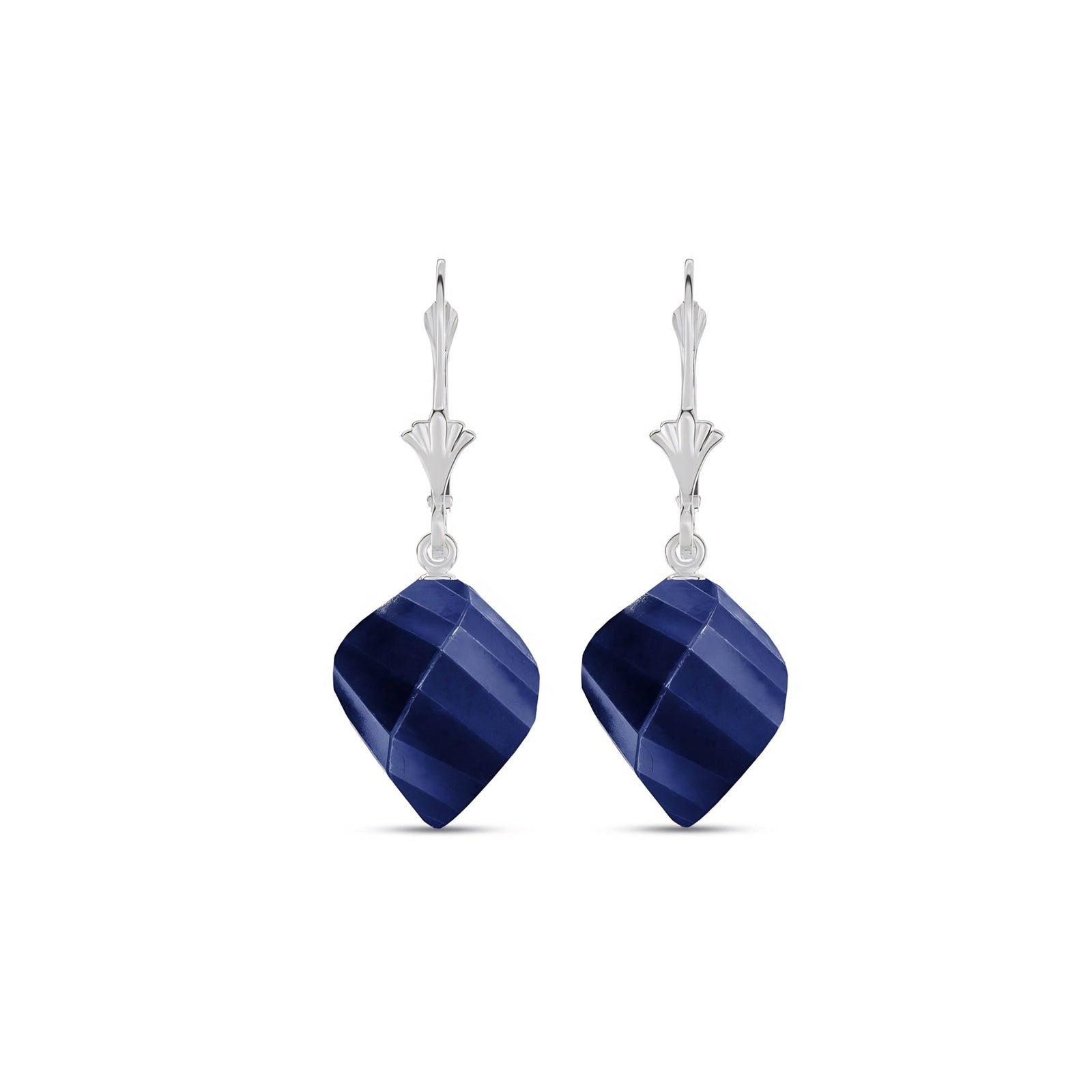 White Gold Earrings Ruby 10K — Ermenegilda