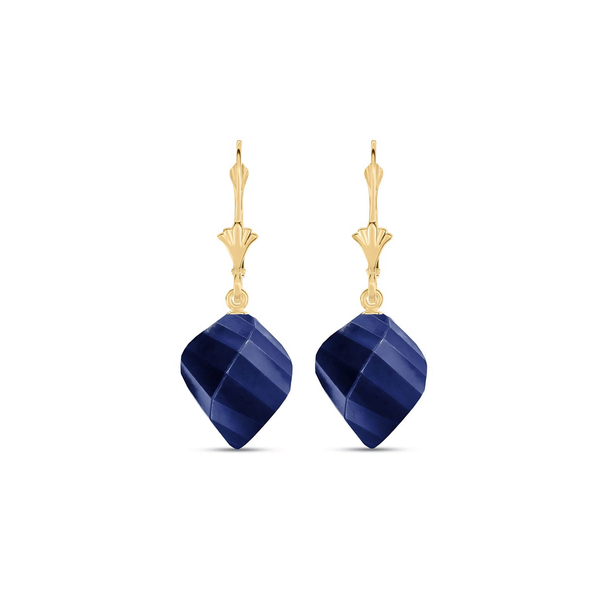 Yellow Gold Earrings Ruby 10K — Ermenegilda