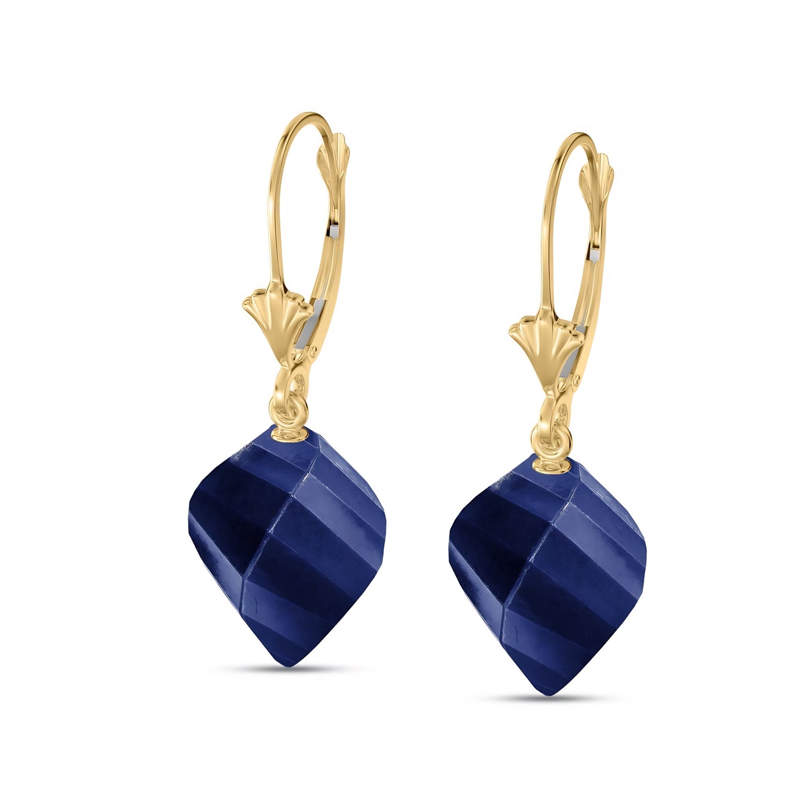 Yellow Gold Earrings Ruby 10K — Ermenegilda