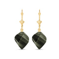Yellow Gold Earrings Sapphire 10K — Ermenegilda