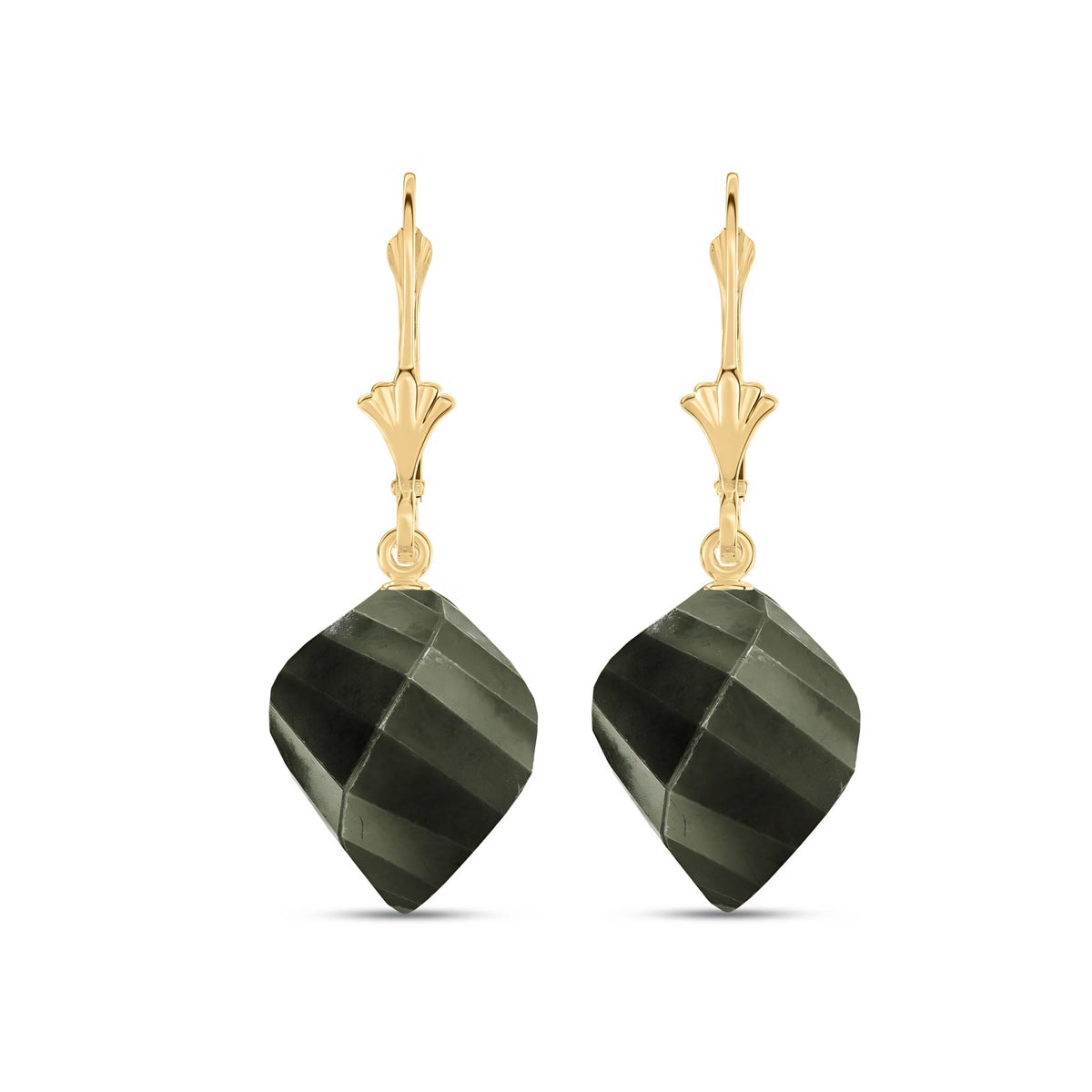 Yellow Gold Earrings Sapphire 10K — Ermenegilda