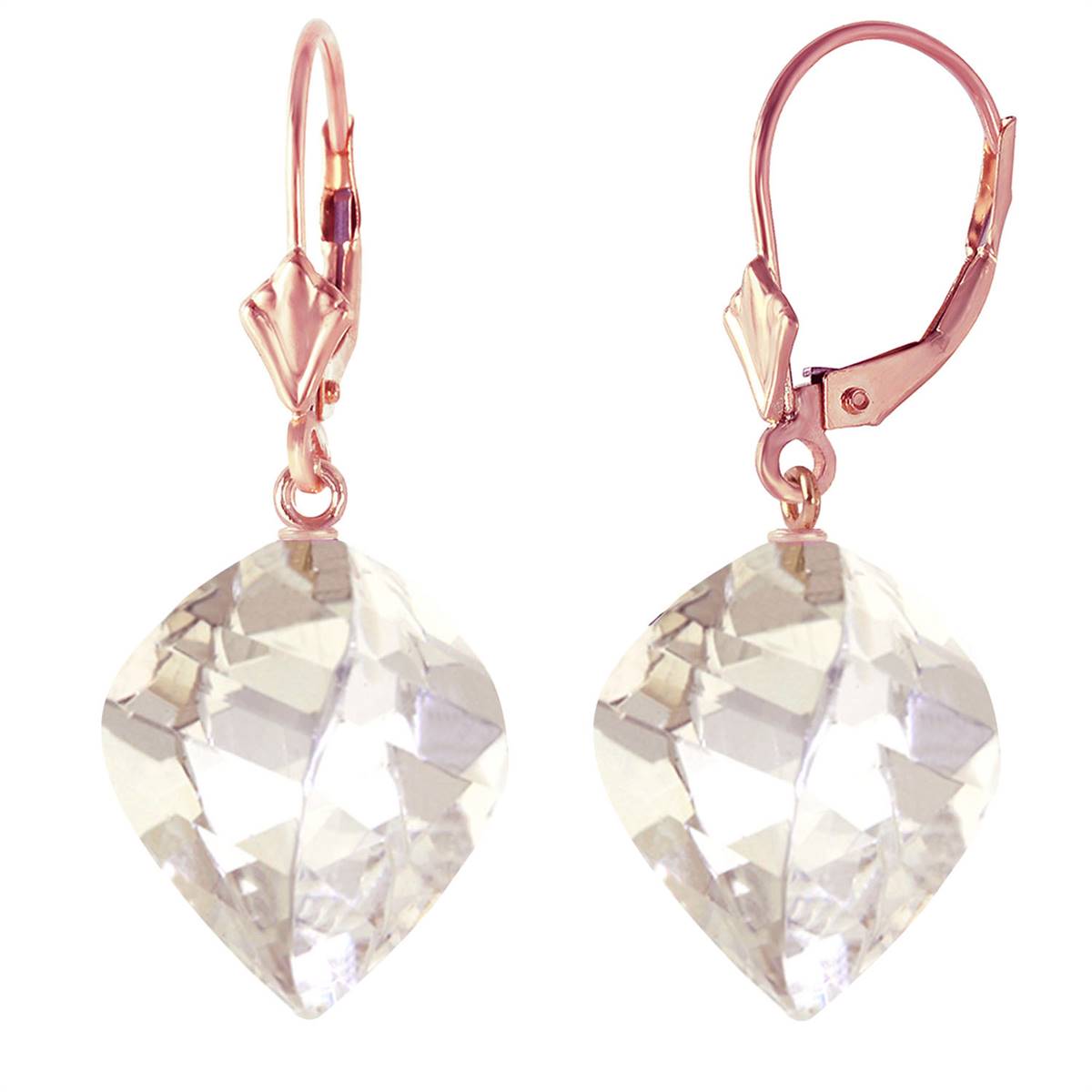 Rose Gold Earrings Emerald 10K — Ermenegilda